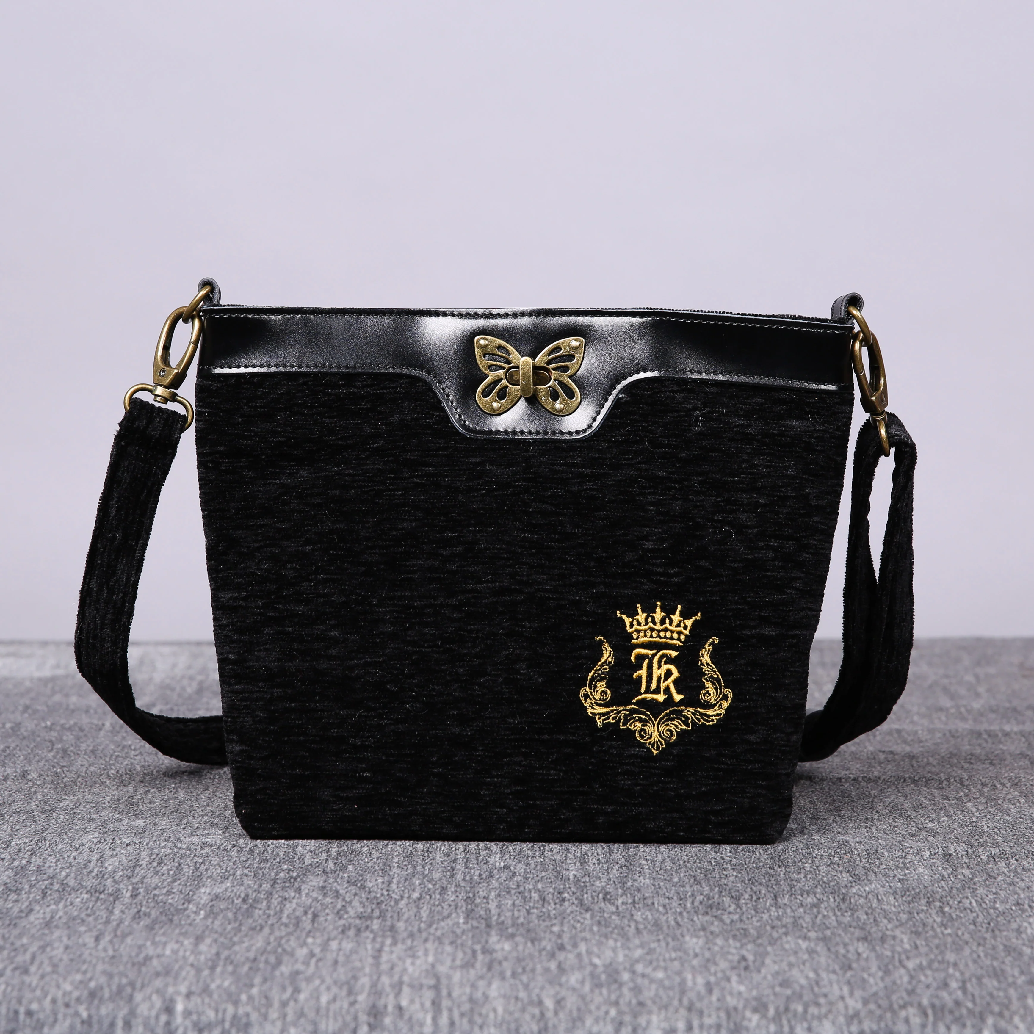 Luxury Monogrammed Black Cross Body