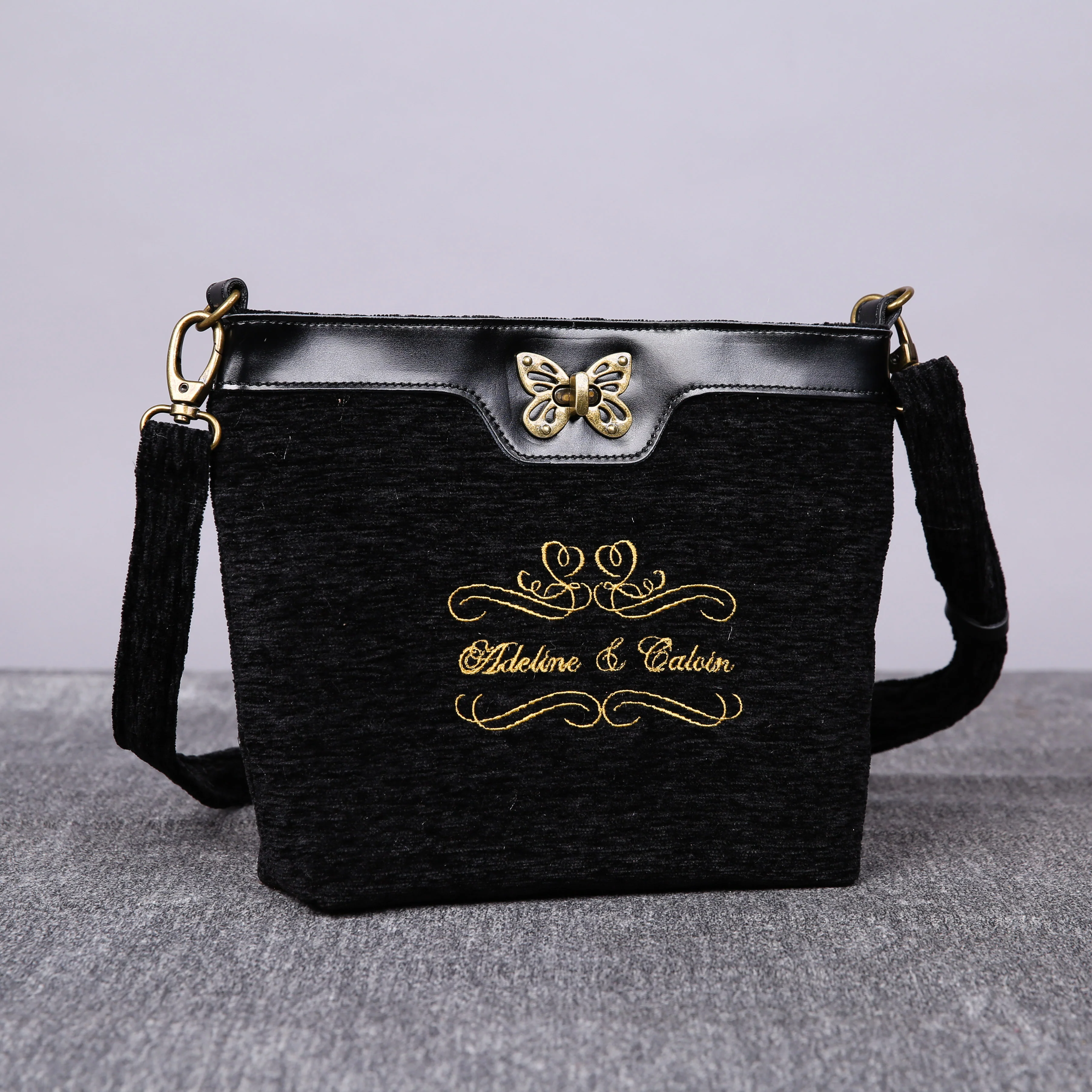 Luxury Monogrammed Black Cross Body - Image 4