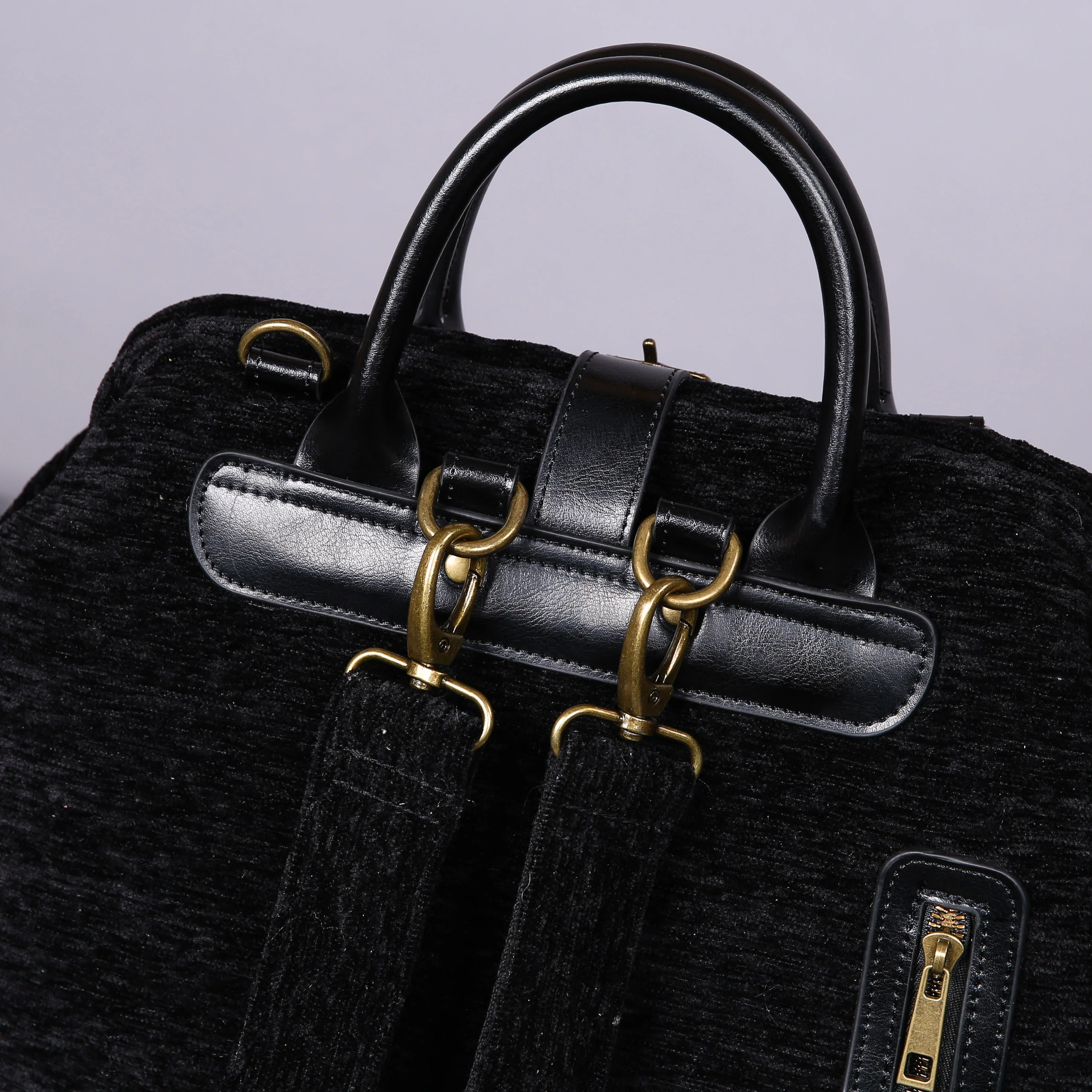 Luxury Monogrammed Black Multi-Functional Backpack - Image 11