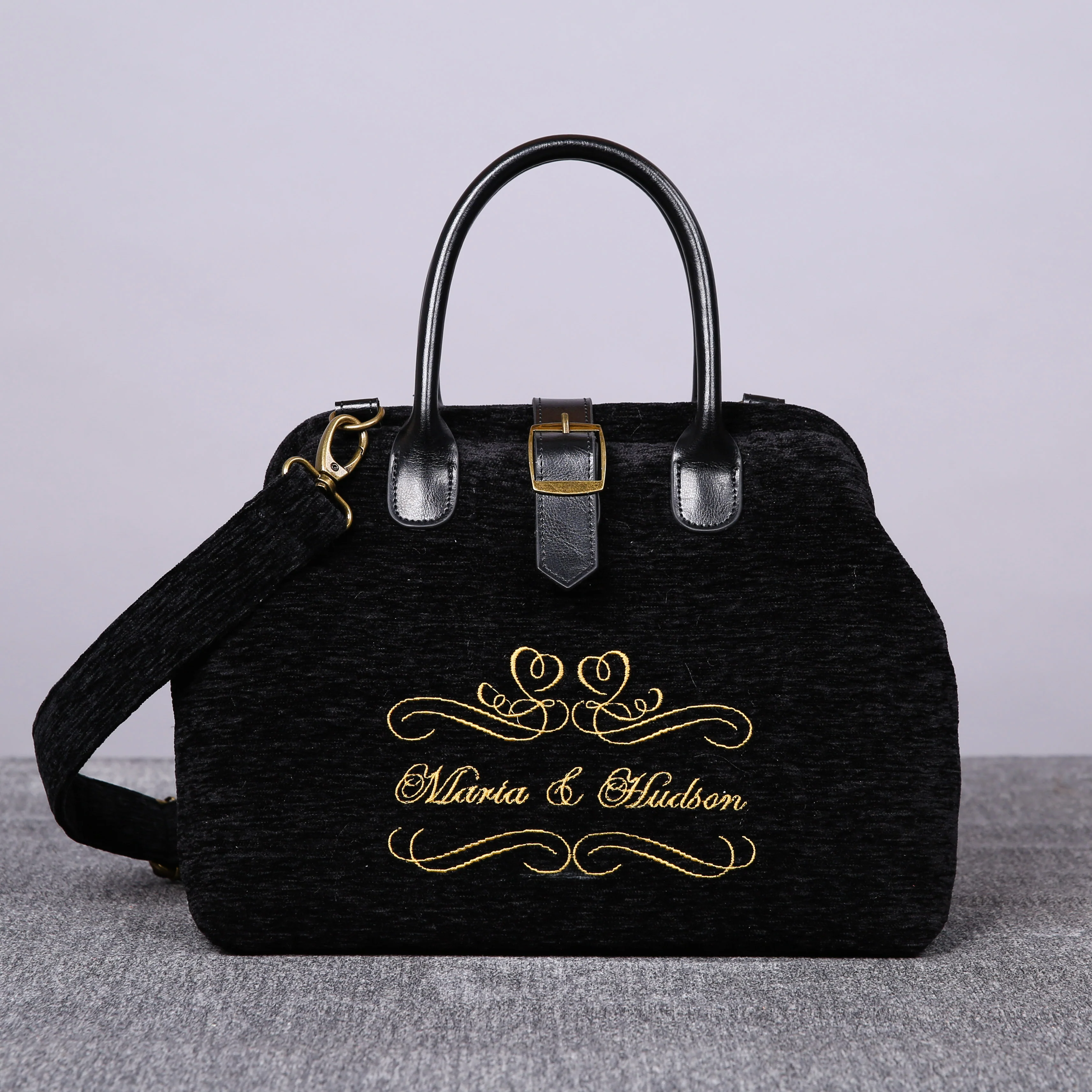 Luxury Monogrammed Black Purses