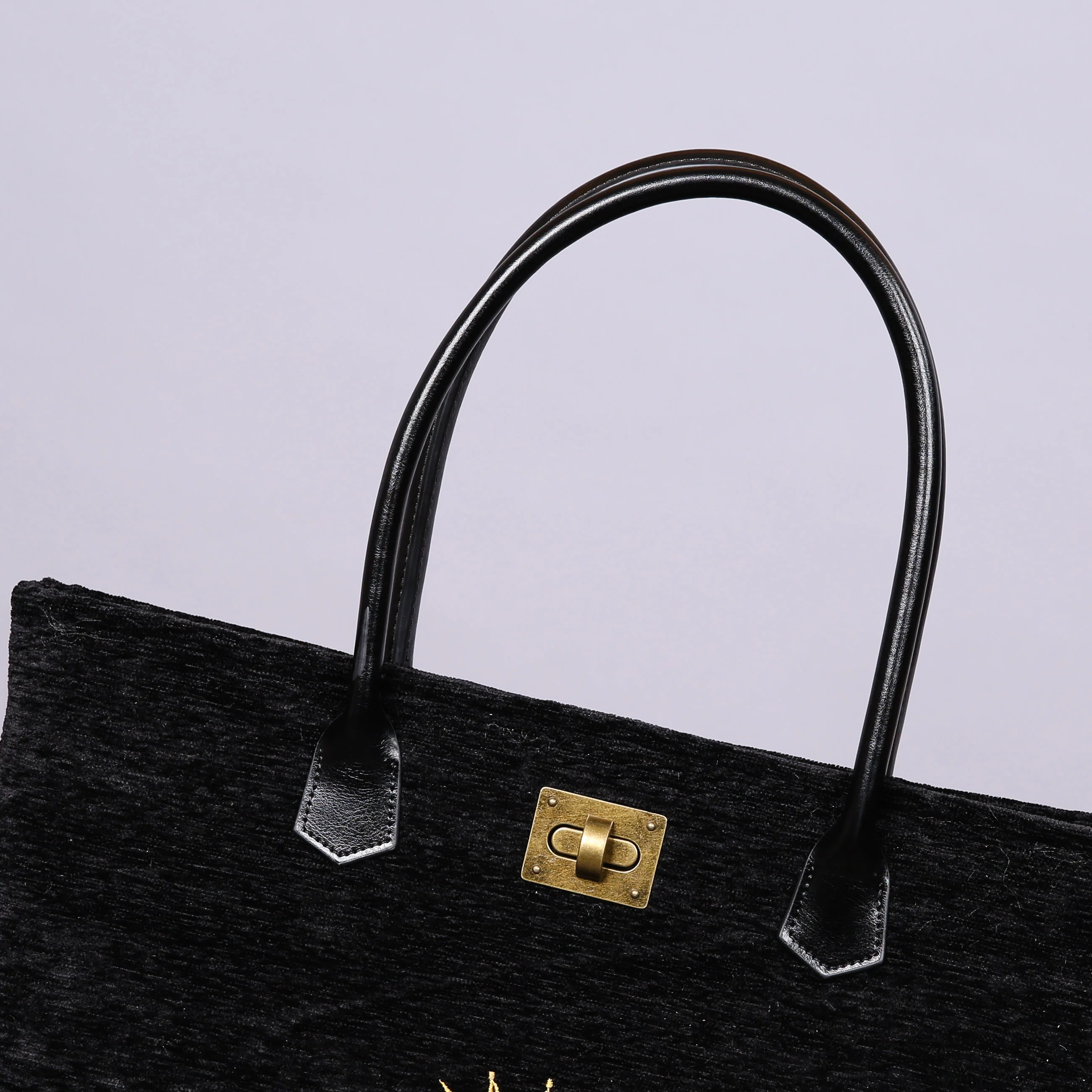 Luxury Monogrammed Black Tote - Image 2