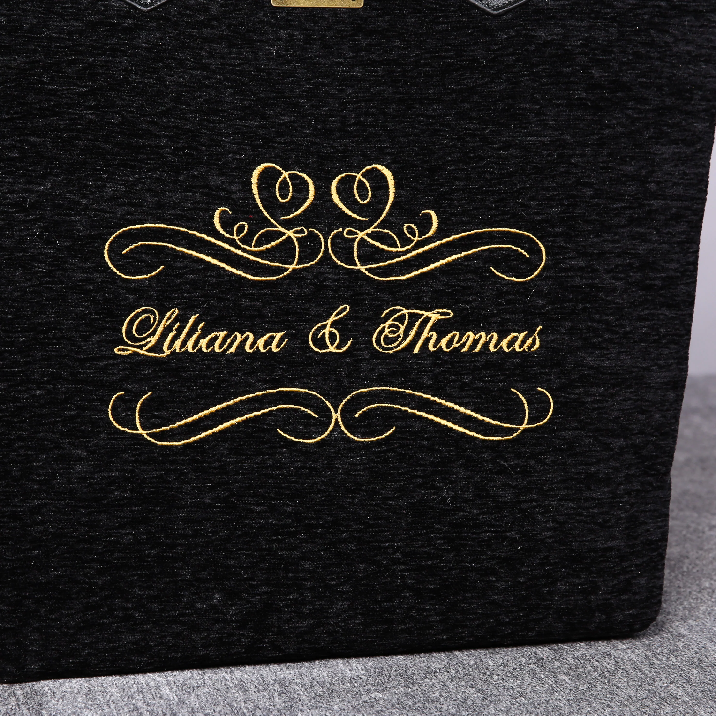 Luxury Monogrammed Black Tote - Image 4