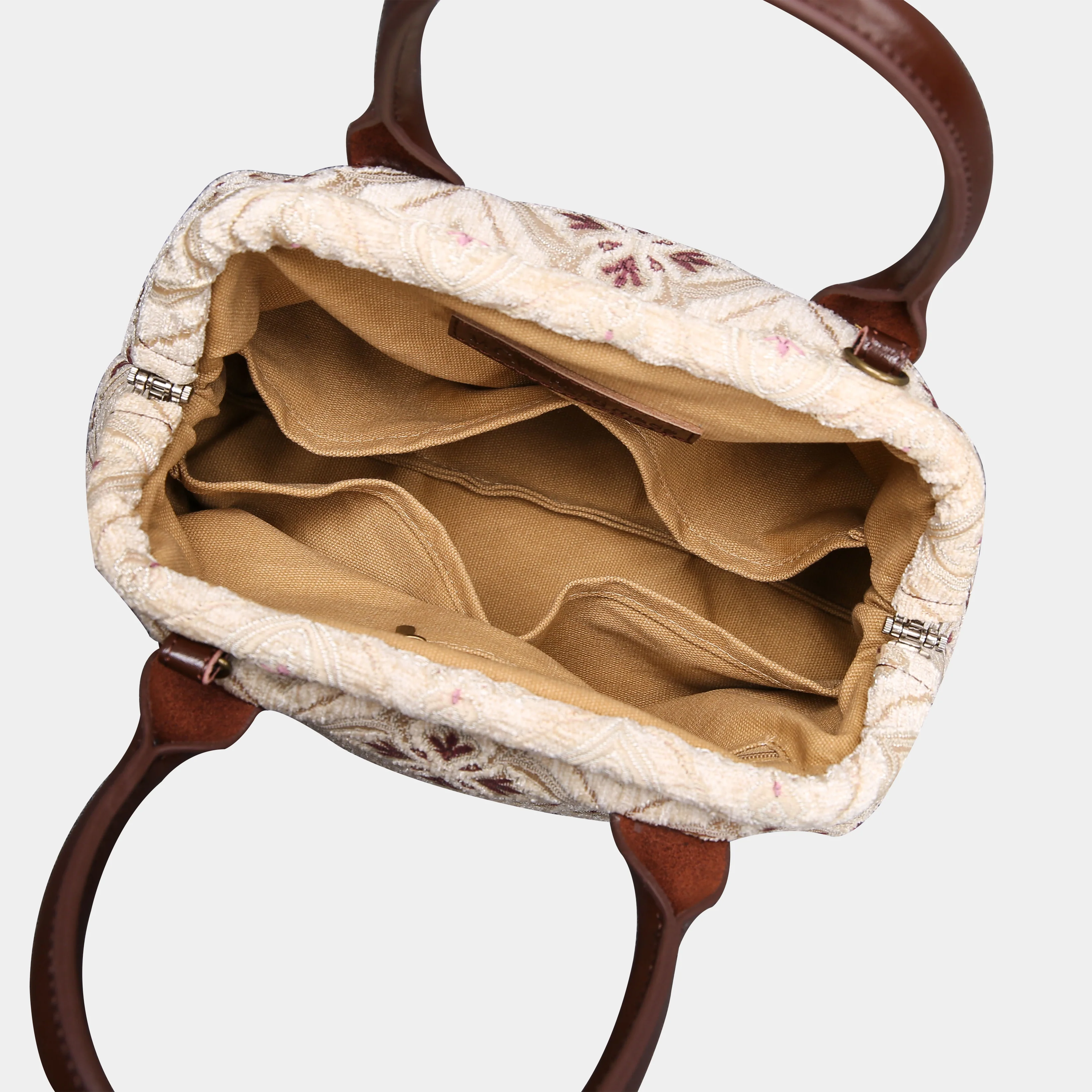 Ethnic Cream Carpet Satchel - Image 6