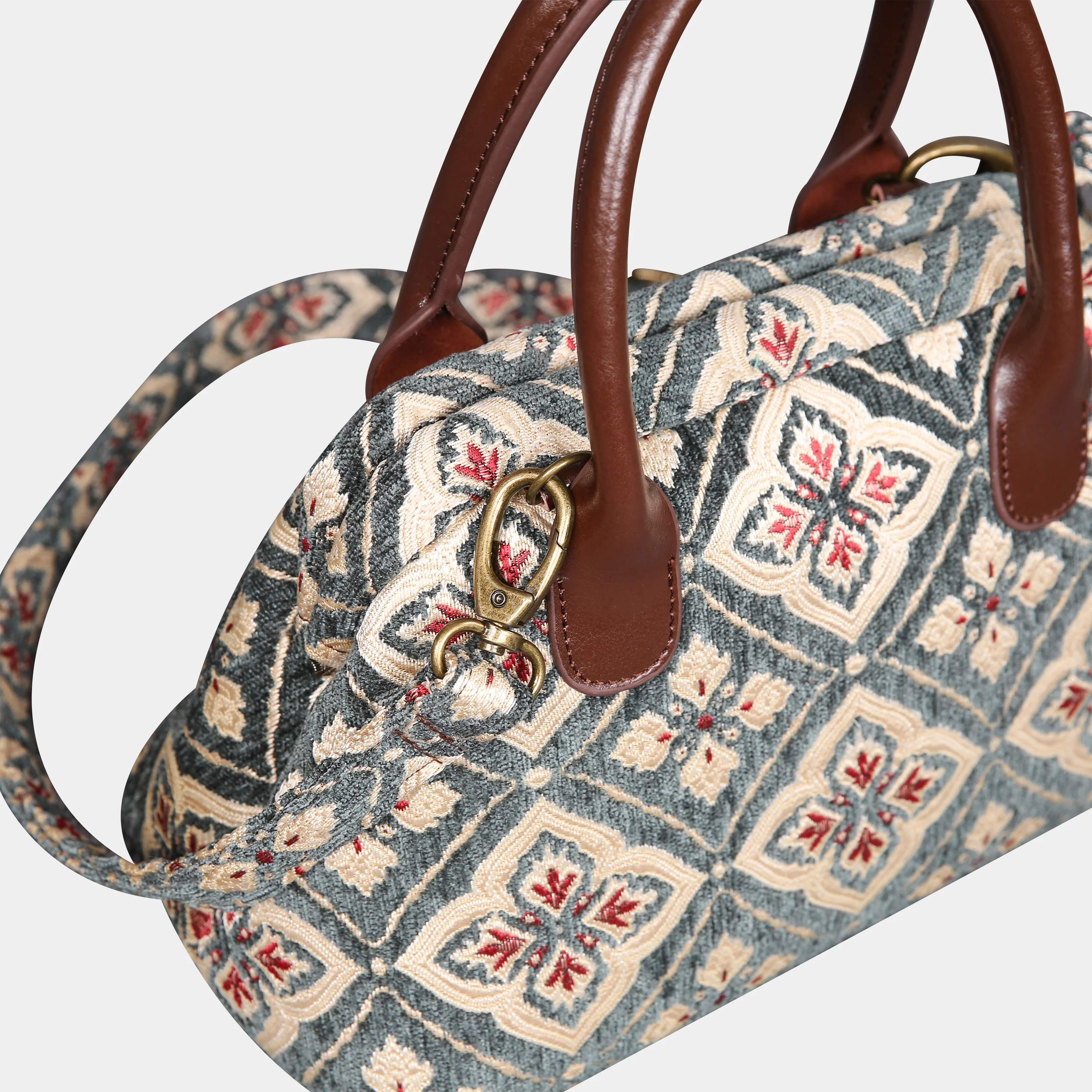 Ethnic Green Carpet Satchel - Image 3