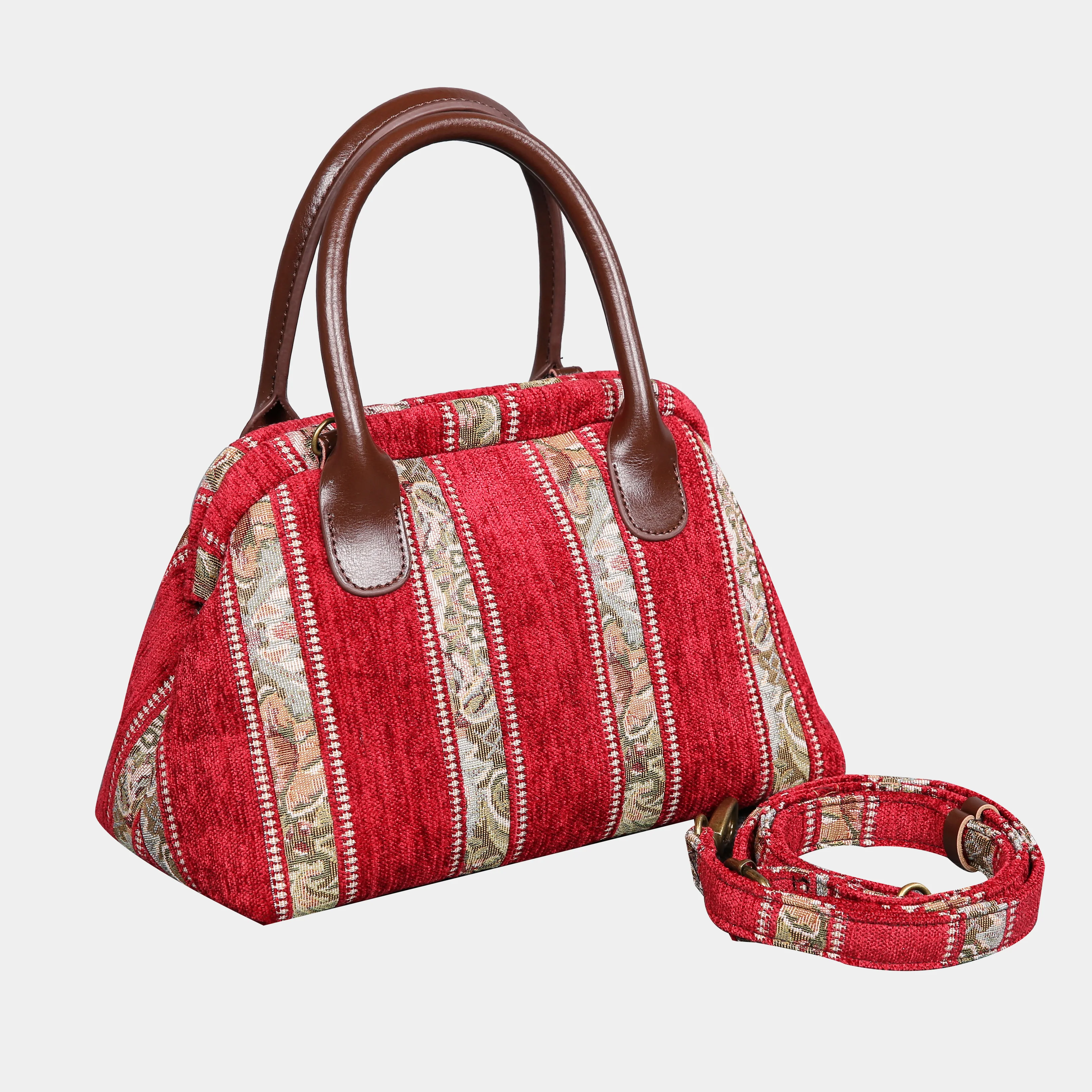 Floral Stripes Red Carpet Satchel - Image 2
