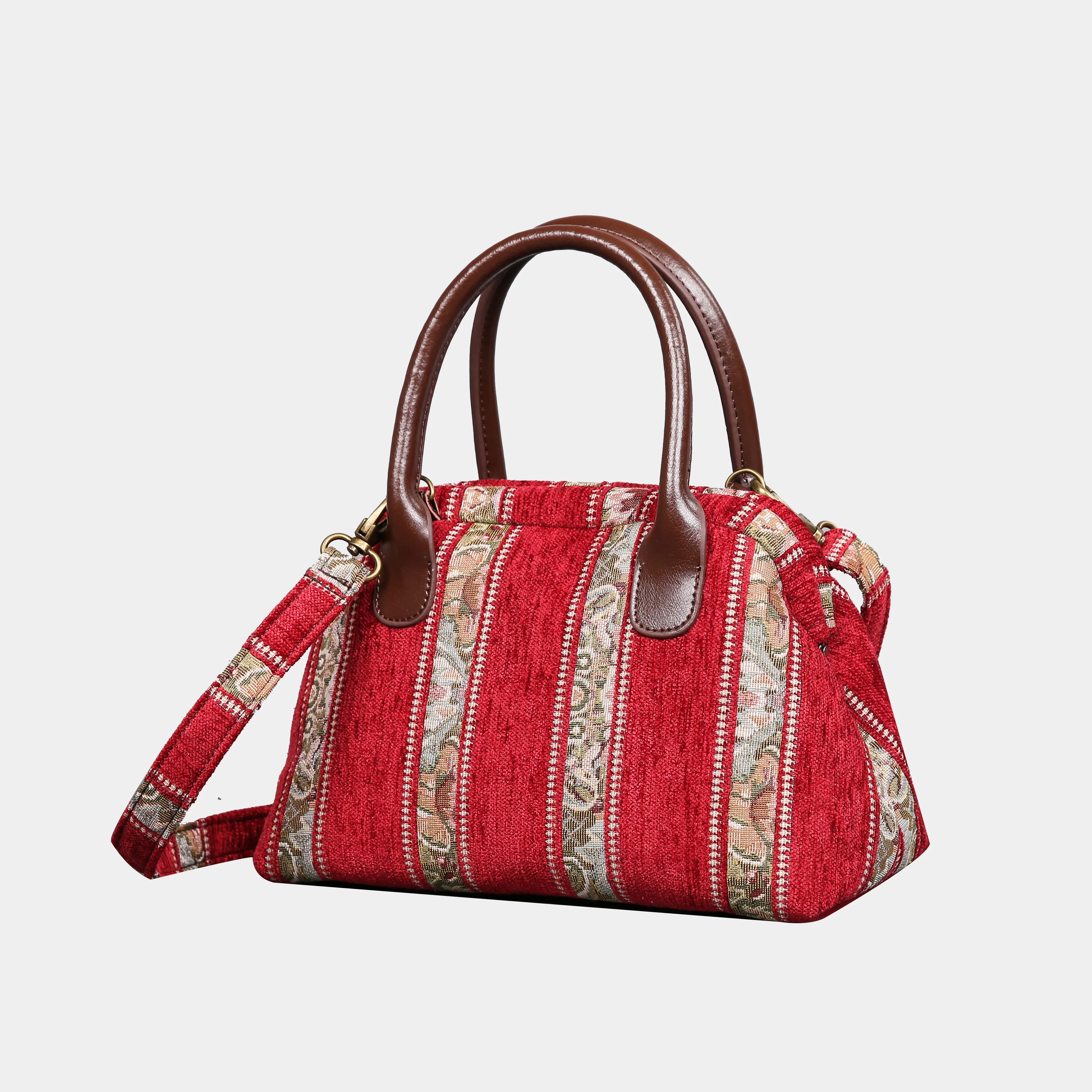 Floral Stripes Red Carpet Satchel - Image 3