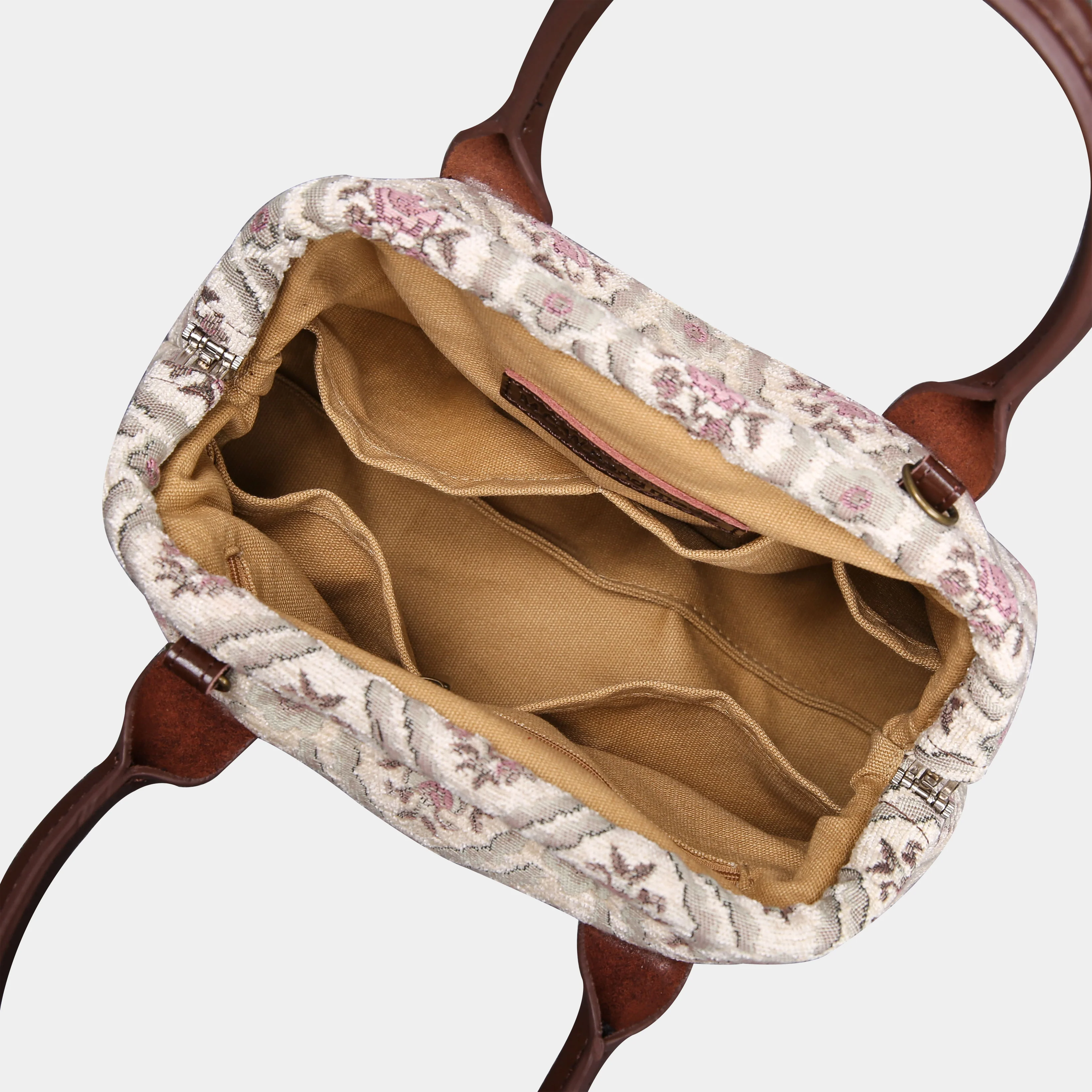 Traditional Cream Carpet Satchel - Image 6