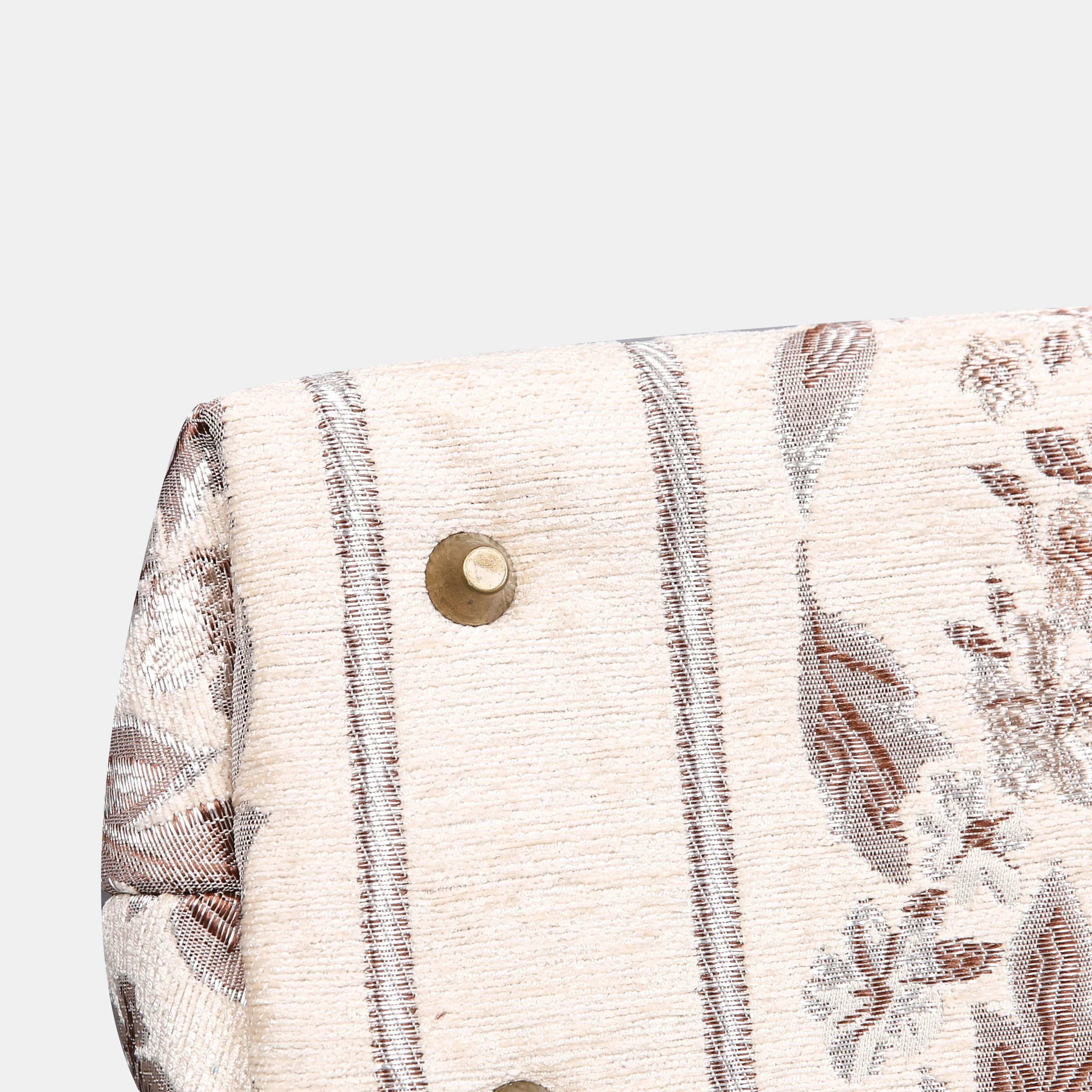 Victorian Stripes Cream Carpet Satchel - Image 5
