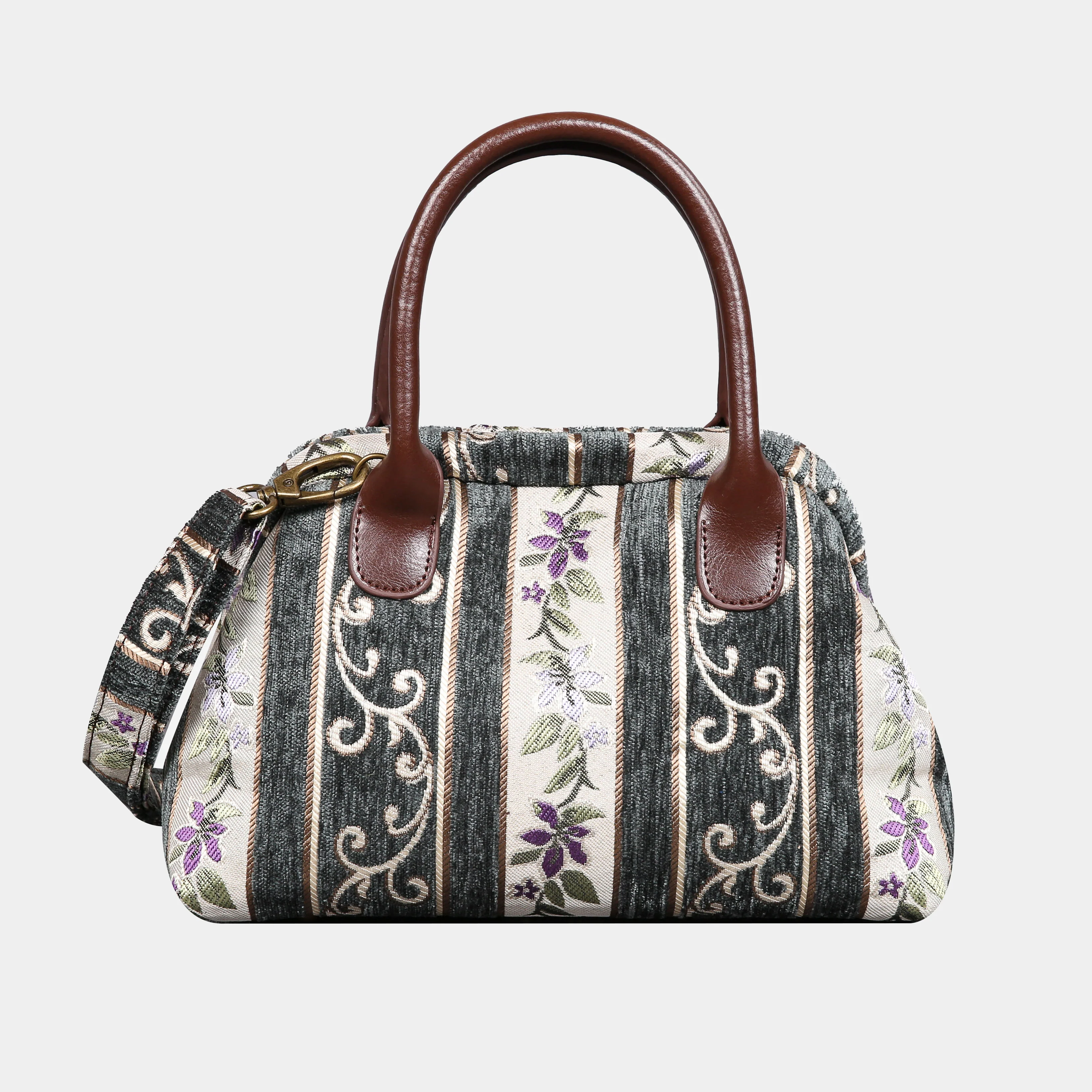 Victorian Strips Grass Carpet Satchel - Image 3