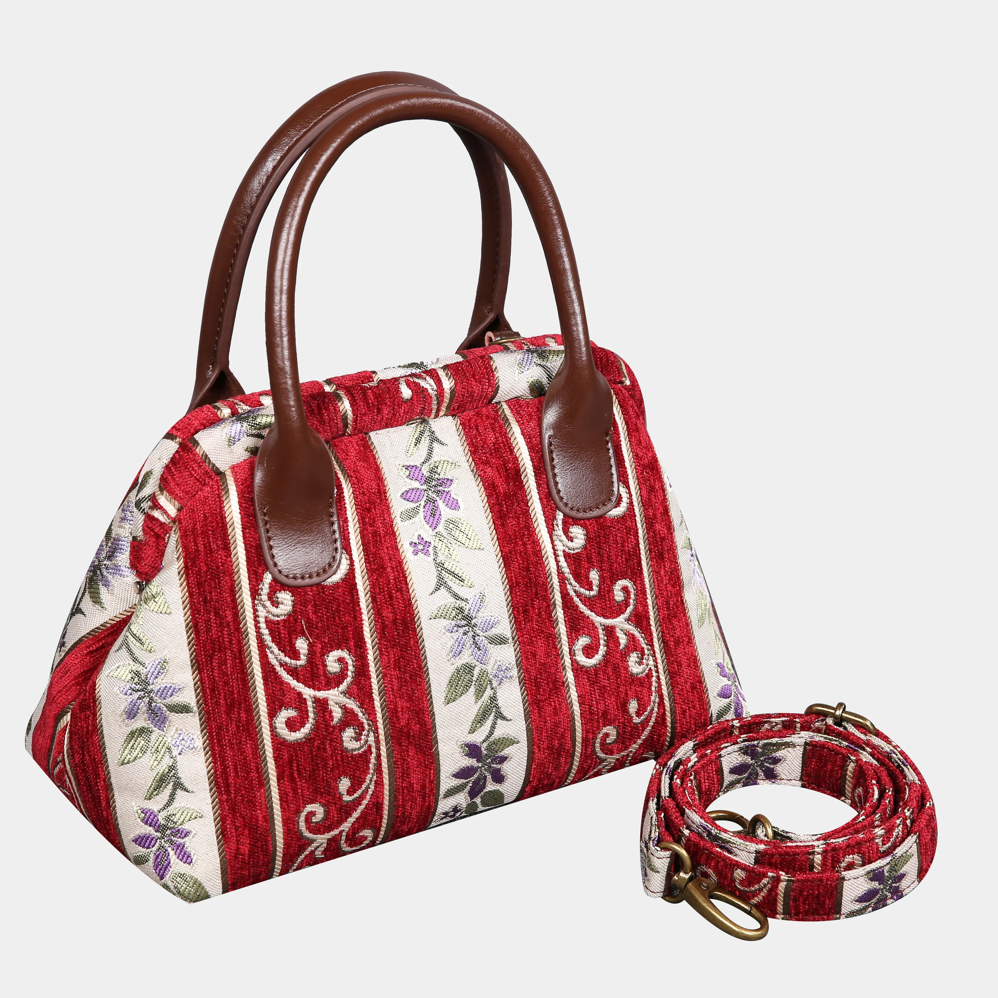 Victorian Strips Red Carpet Satchel - Image 2