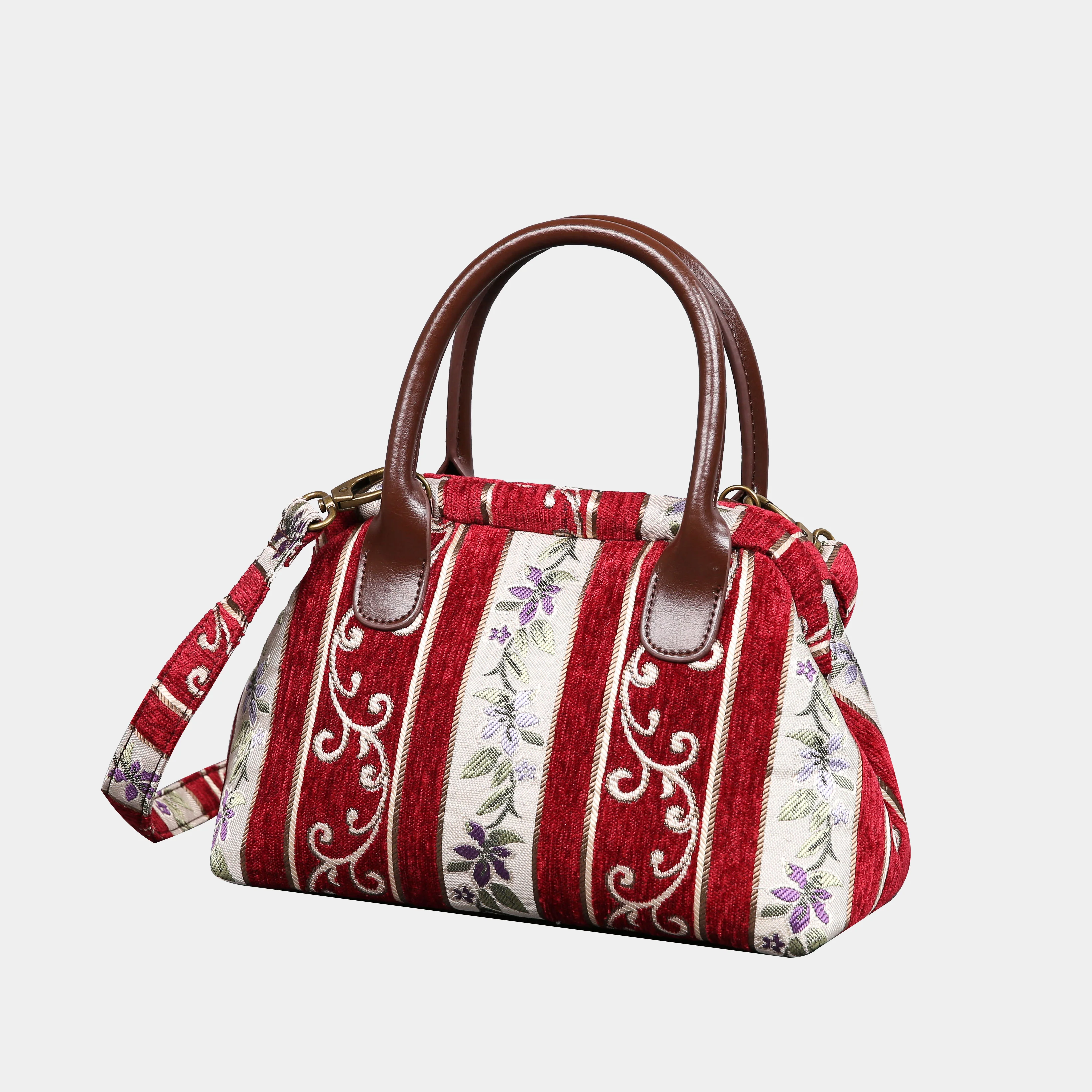 Victorian Strips Red Carpet Satchel - Image 3