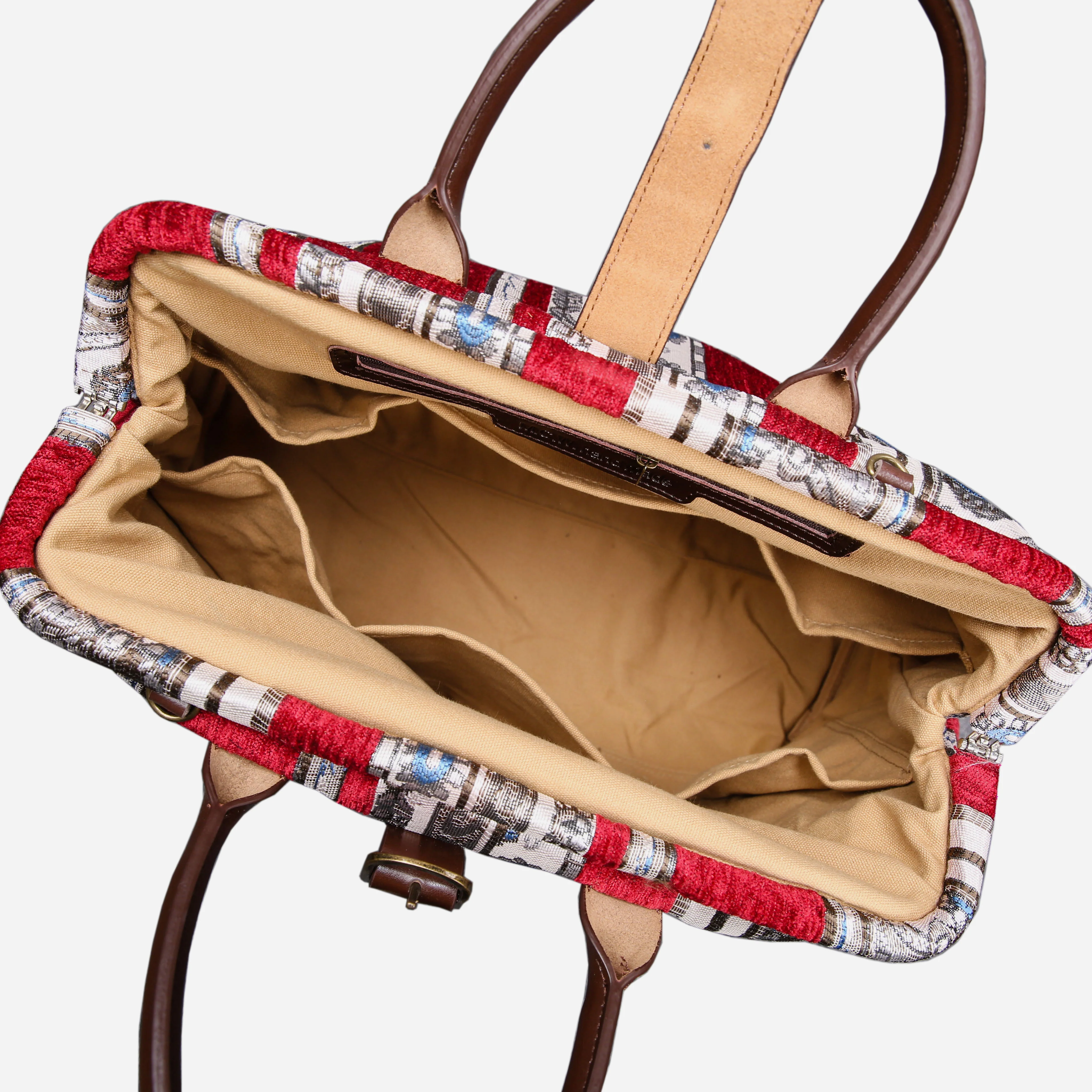 Ethnic Stripes Red Mary Poppins Weekender - Image 5