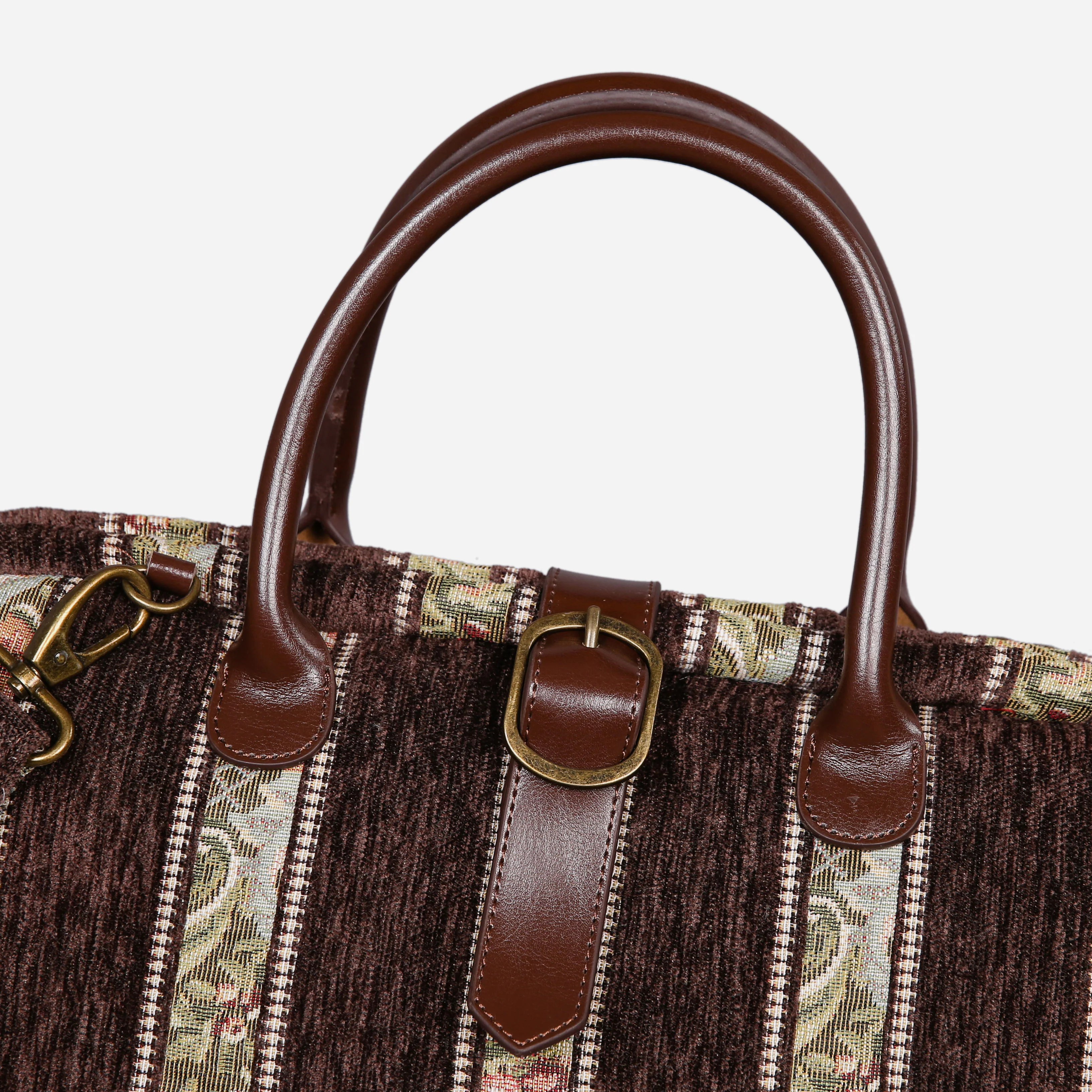 Floral Stripes Brown Mary Poppins Weekender - Image 4