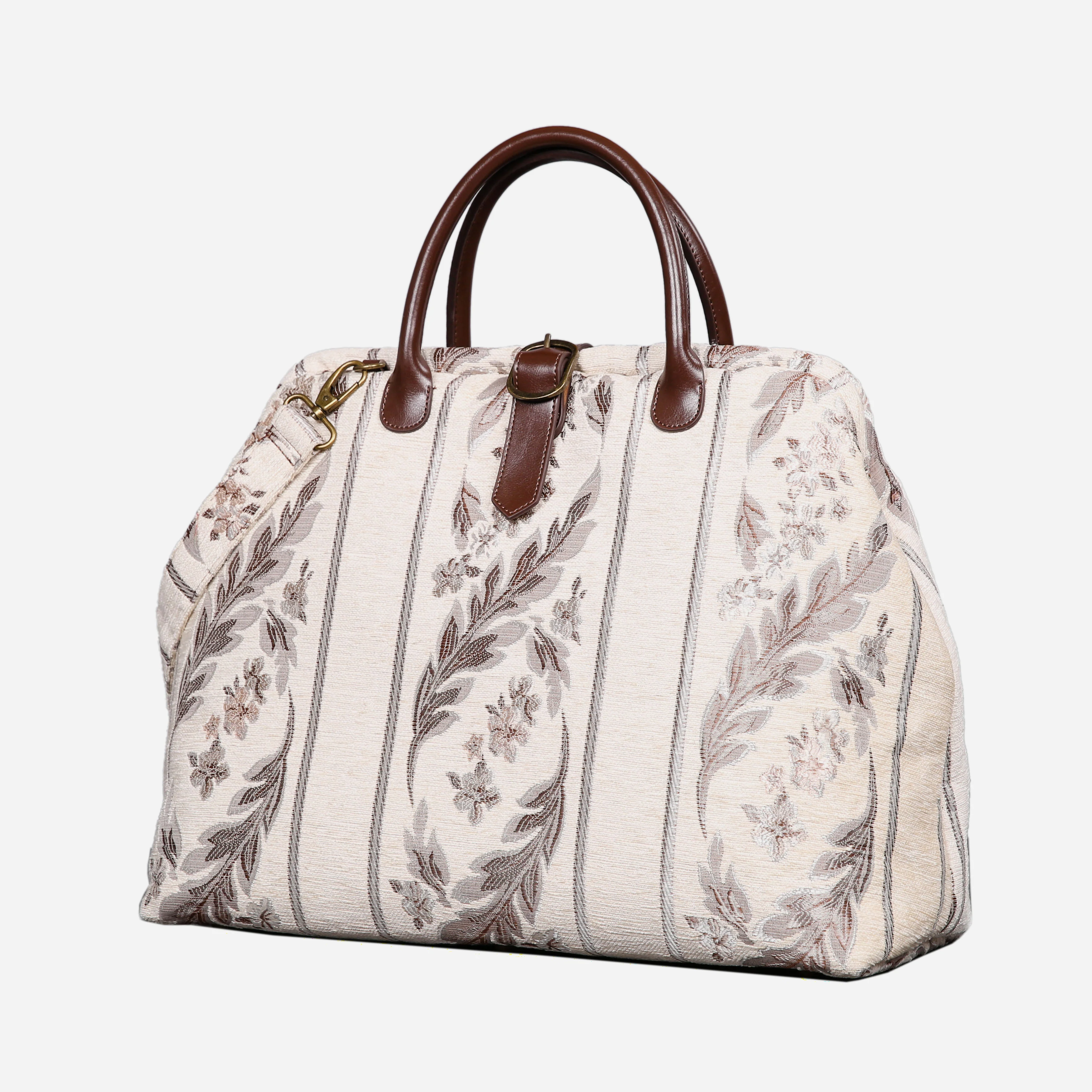 Victorian Stripes Cream Mary Poppins Weekender - Image 3