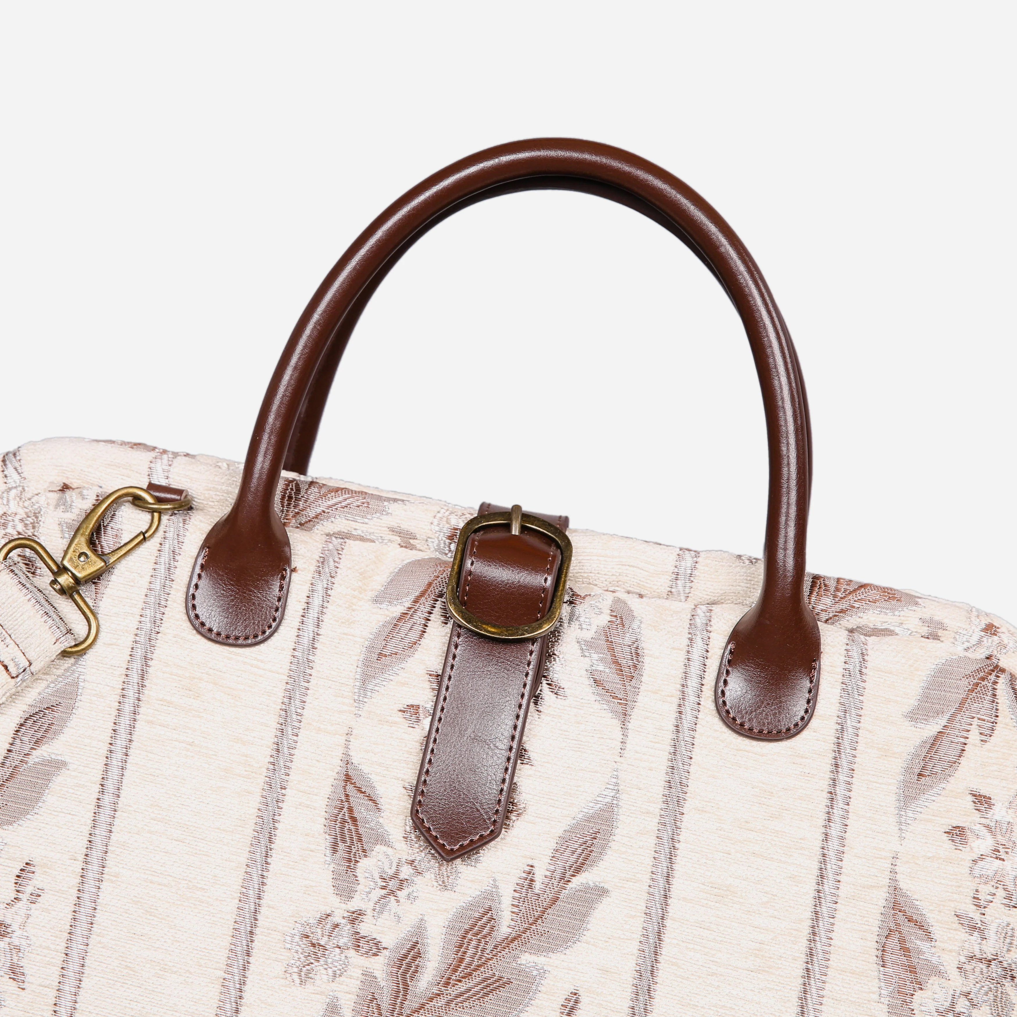 Victorian Stripes Cream Mary Poppins Weekender - Image 4