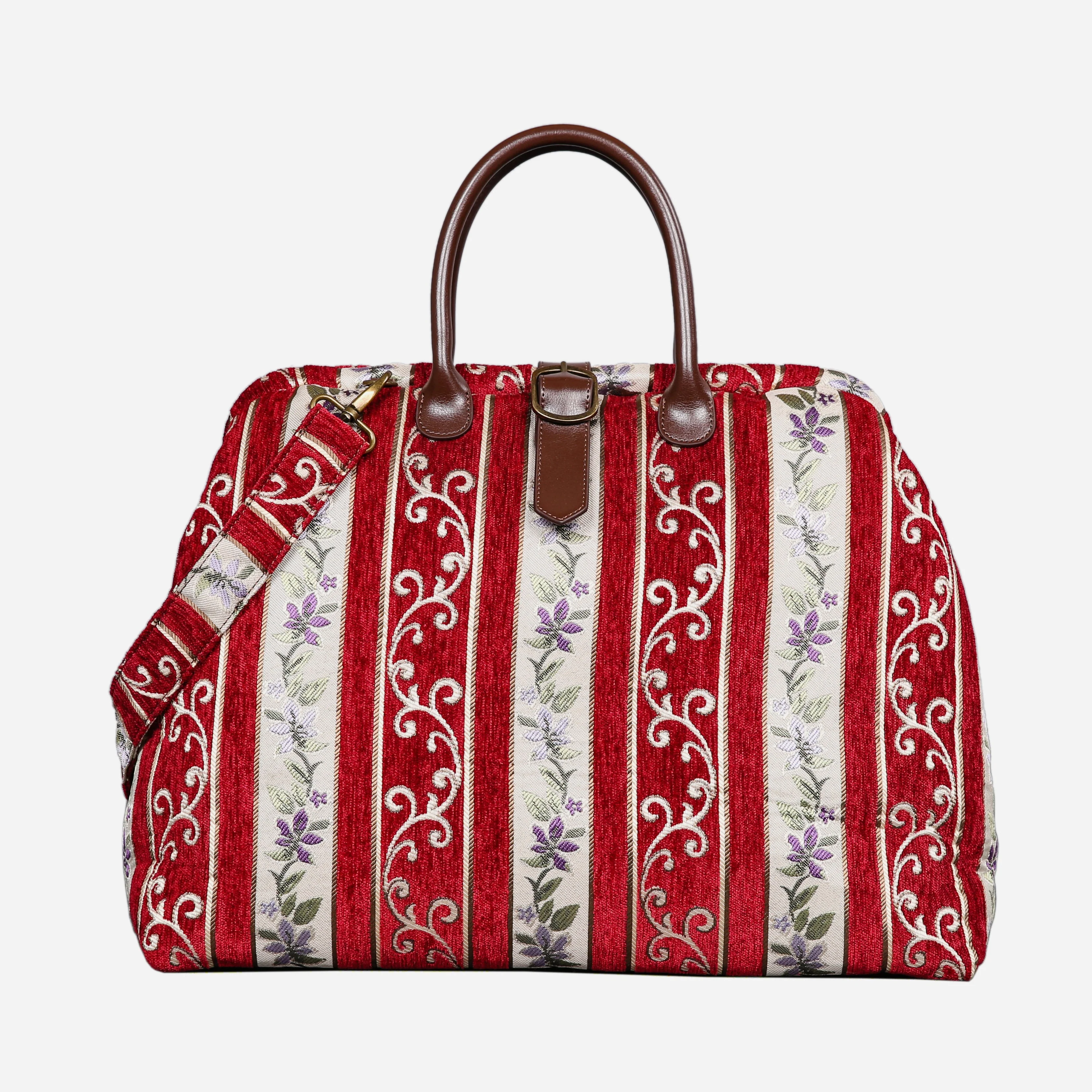 Victorian Strips Red Mary Poppins Weekender