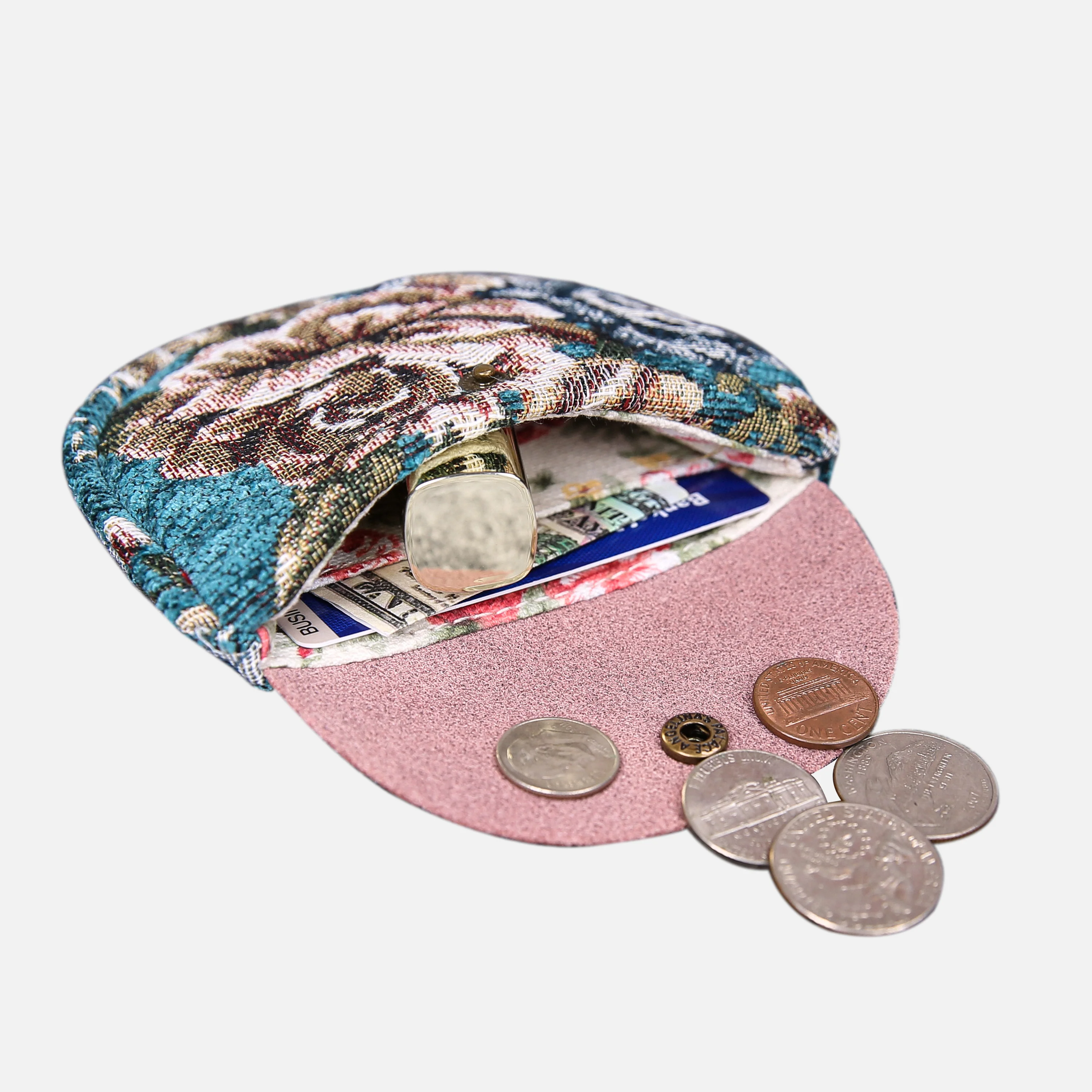Floral Teal Rosary Bag - Image 4