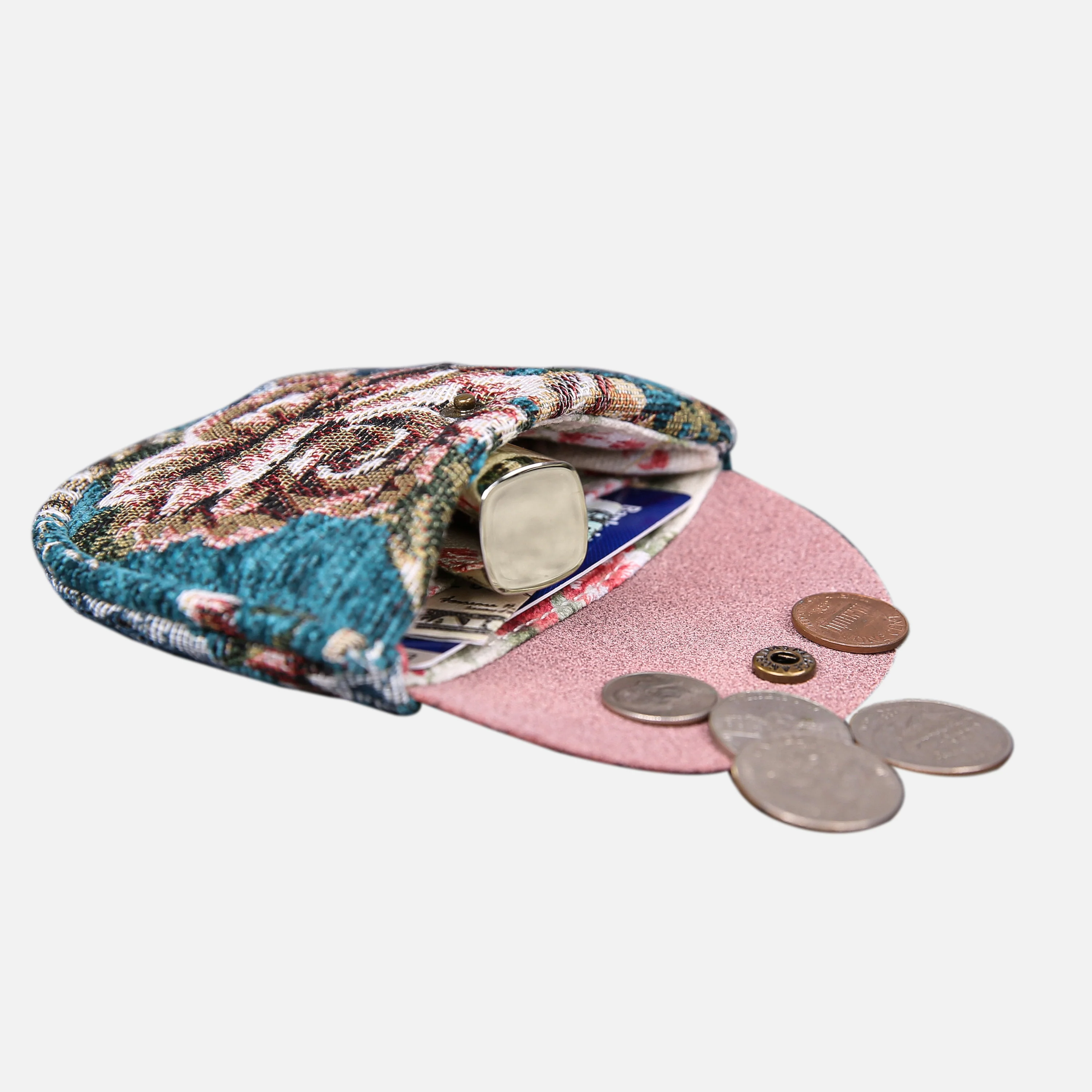 Floral Teal Rosary Bag - Image 5