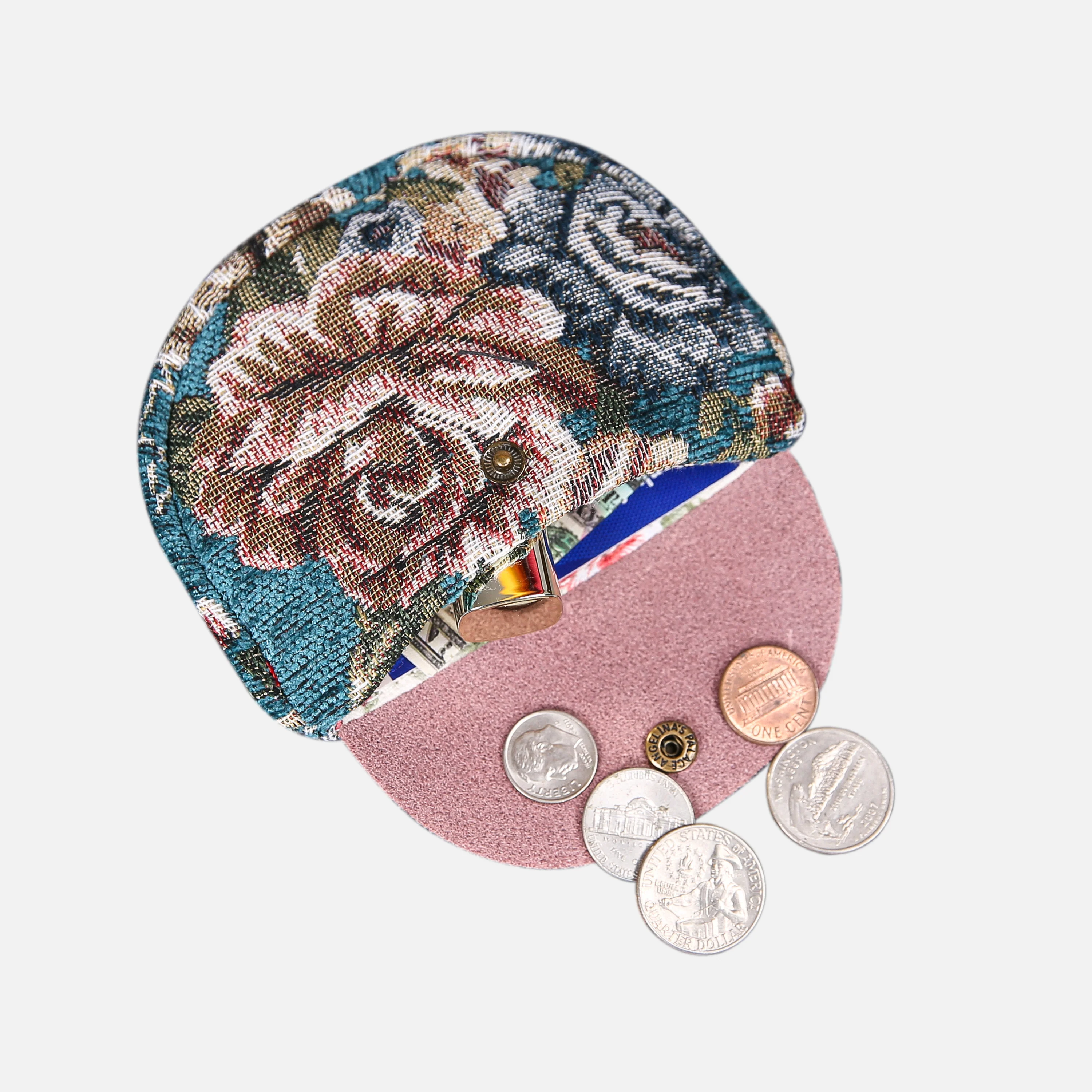 Floral Teal Rosary Bag - Image 6