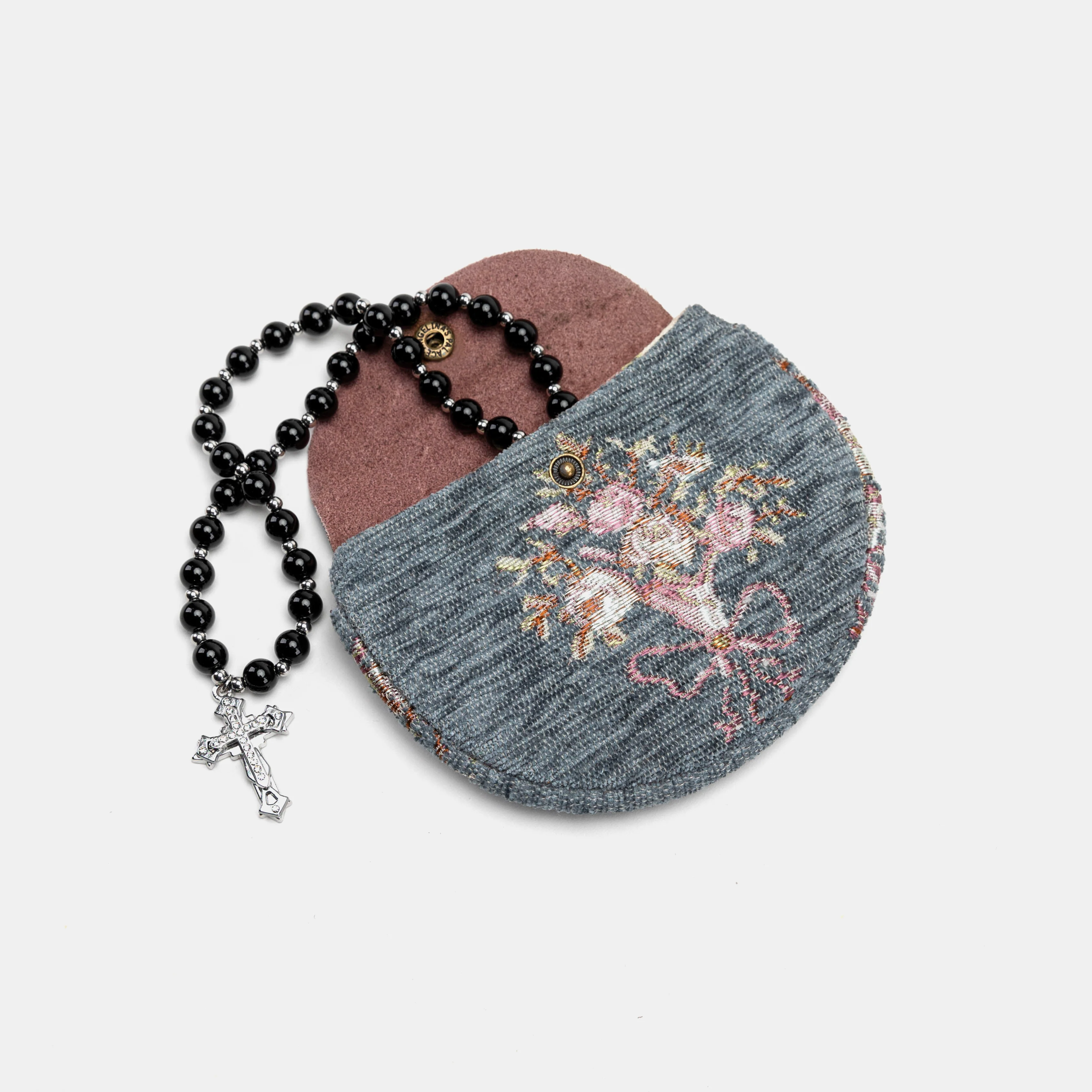Bouquet Pattern Rosary Bag - Image 4