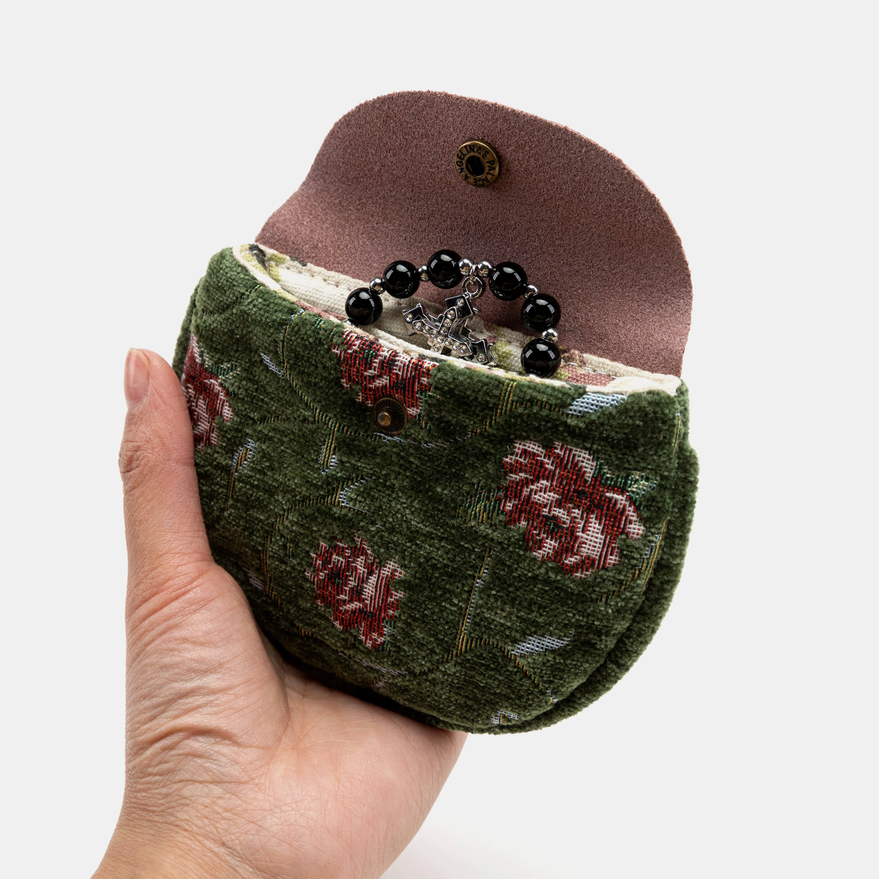 Rose Series Arugula Green Rosary Bag - Image 4