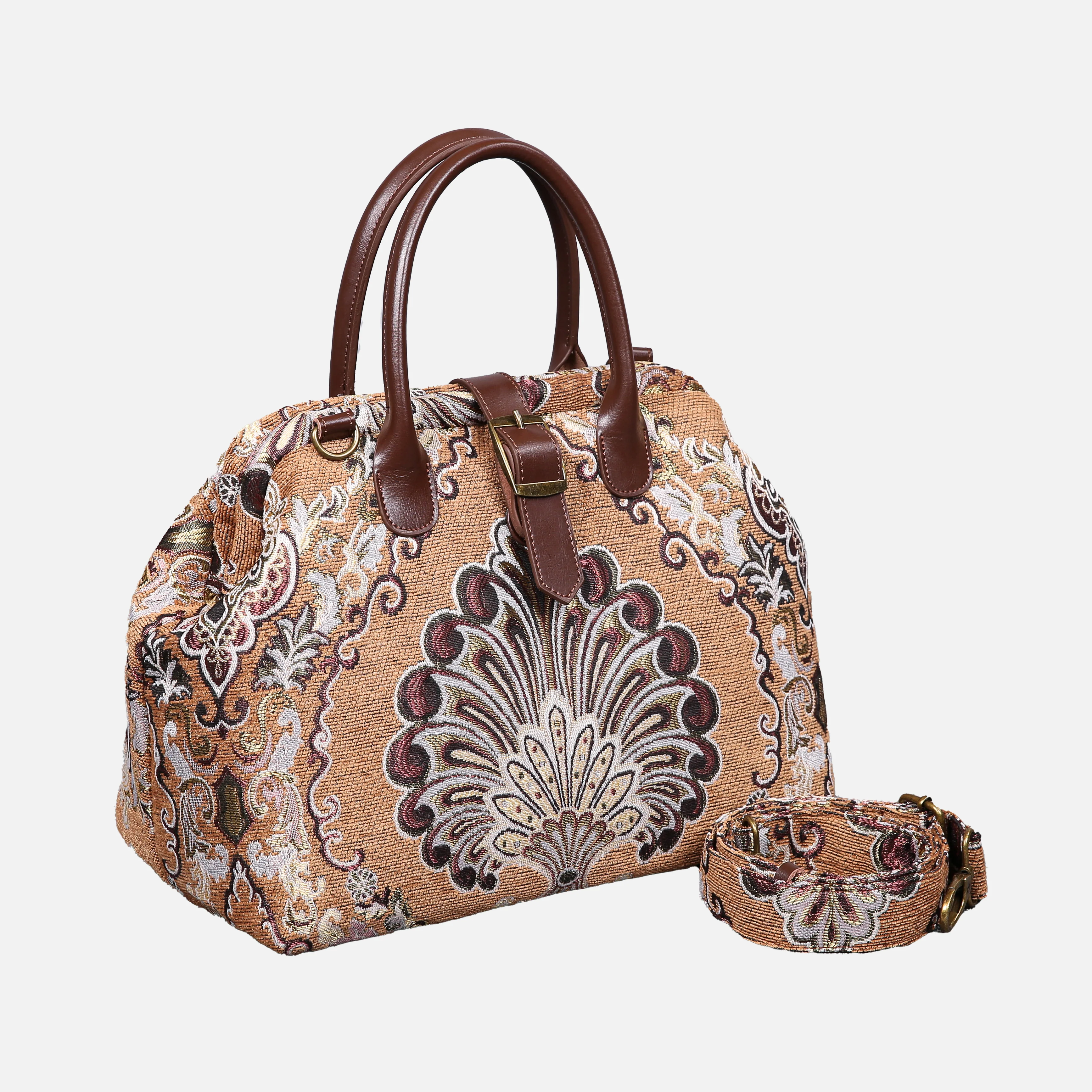 Nostalgia Brown Carpet Handbag Purse - Image 2