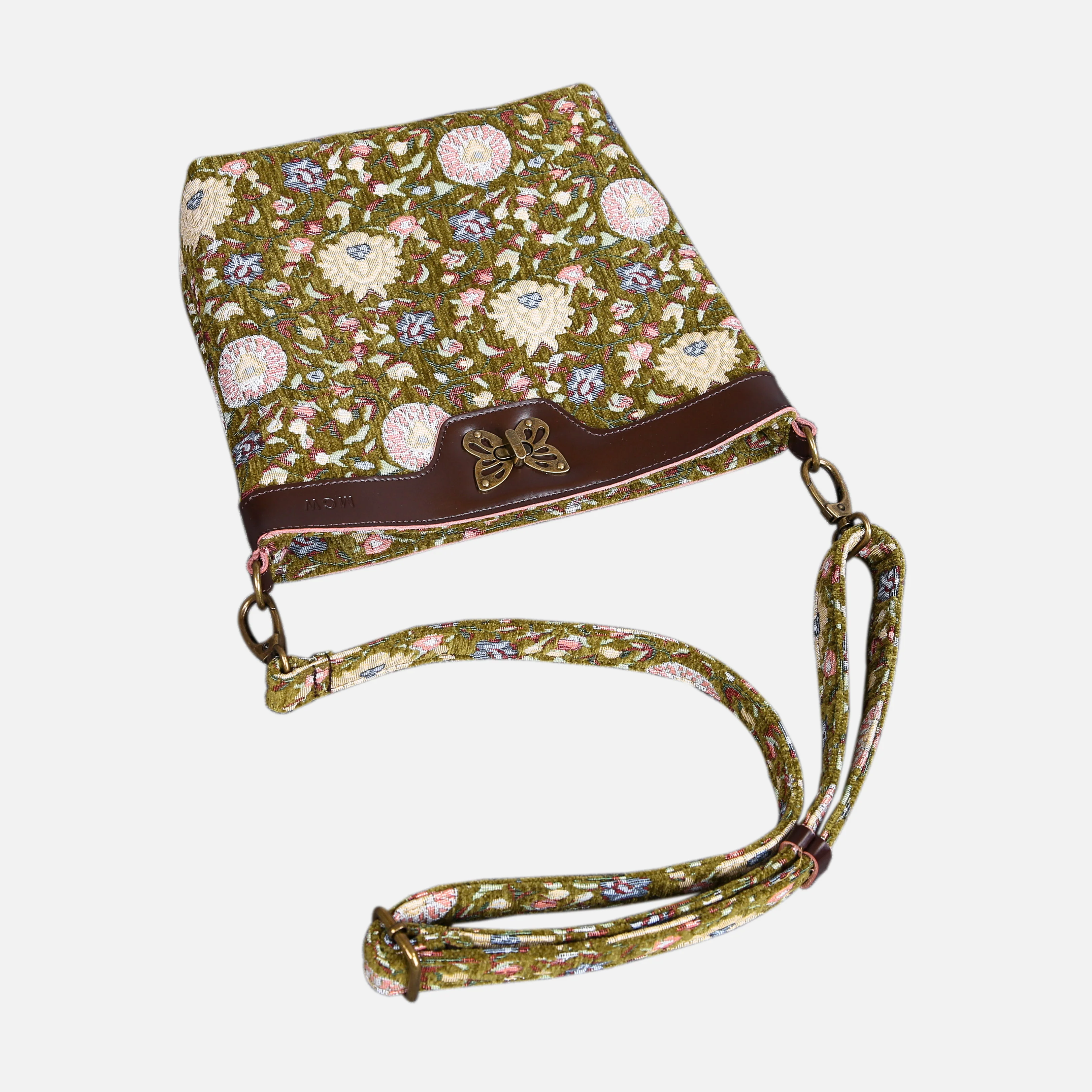 Oriental Avocado Butterfly Crossbody Bag - Image 2
