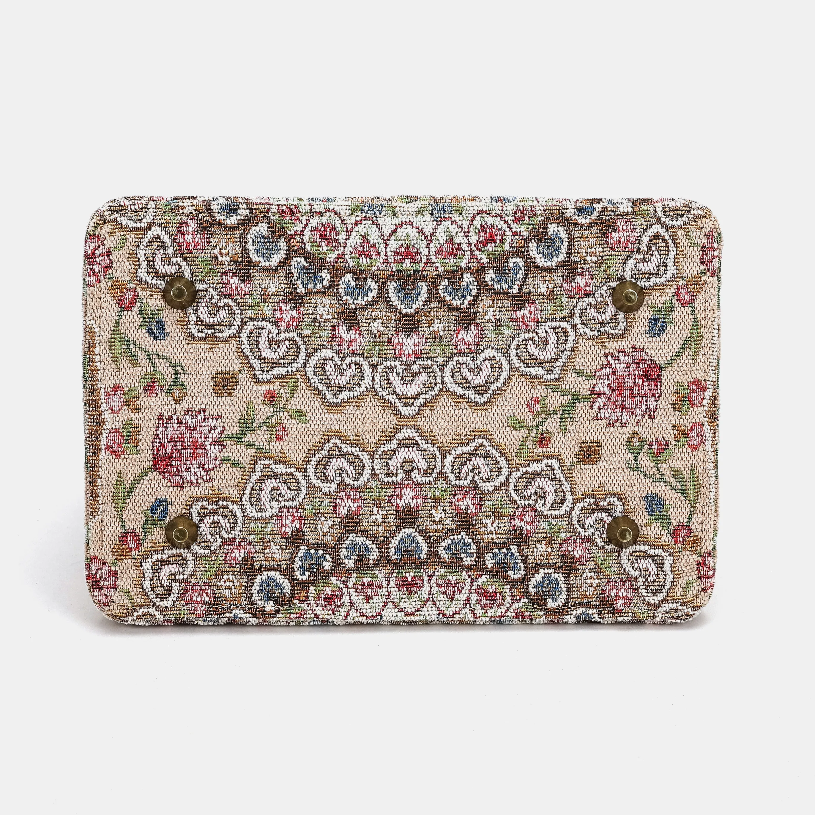 Oriental Beige Cecile Carpet Purse Gladstone Bag - Image 10