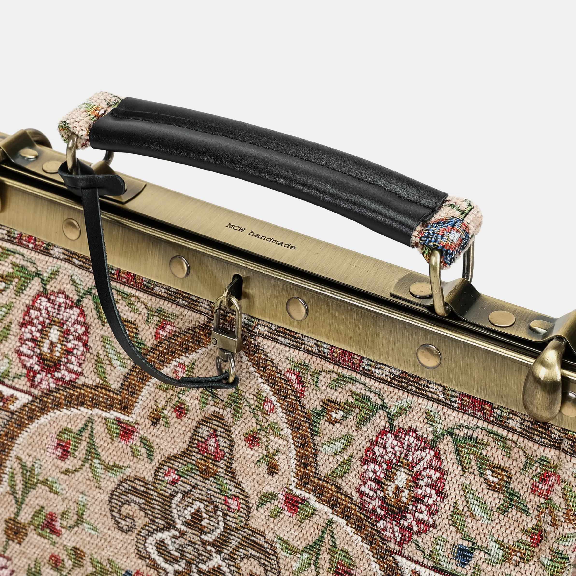 Oriental Beige Cecile Carpet Purse Gladstone Bag - Image 7