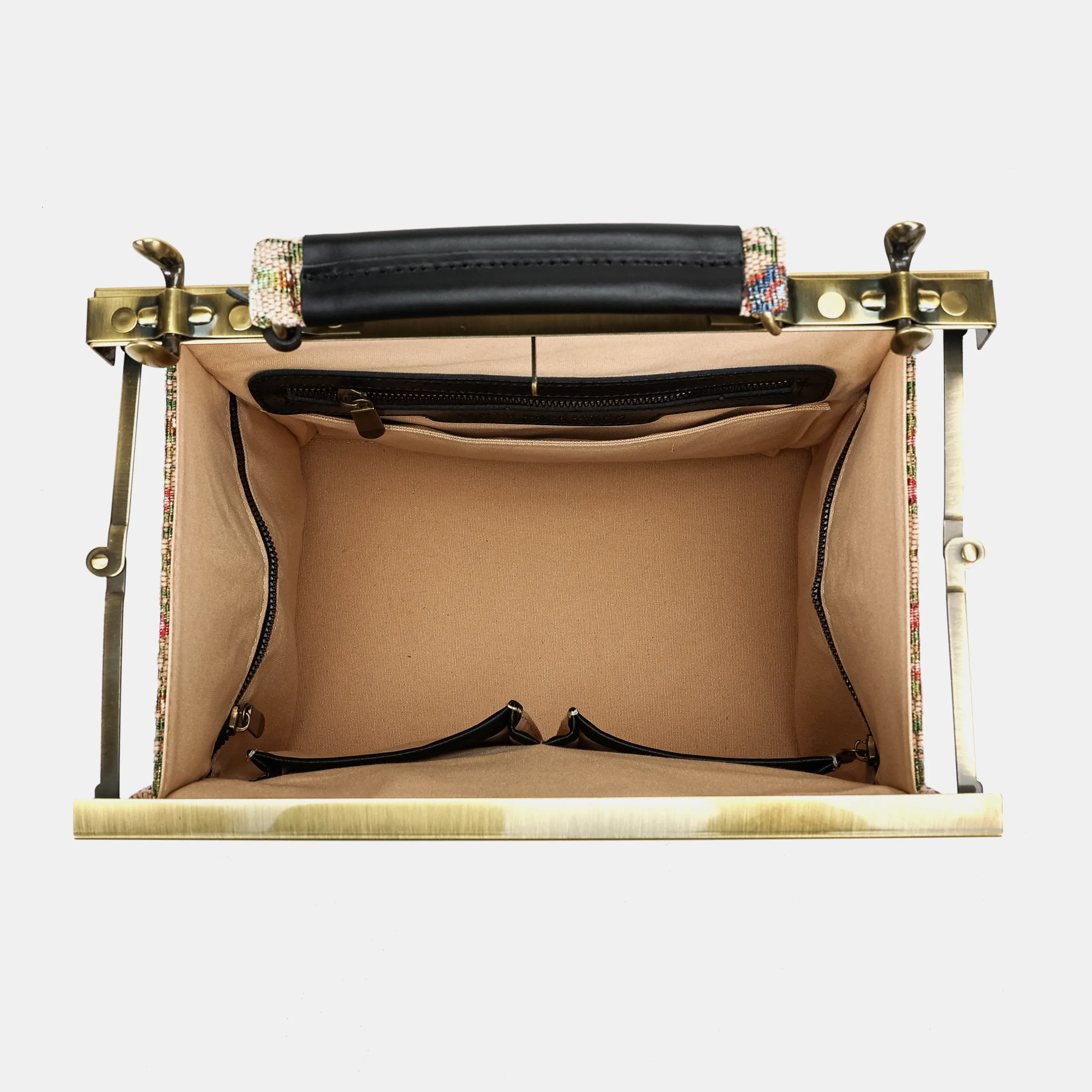Oriental Beige Cecile Carpet Purse Gladstone Bag - Image 8
