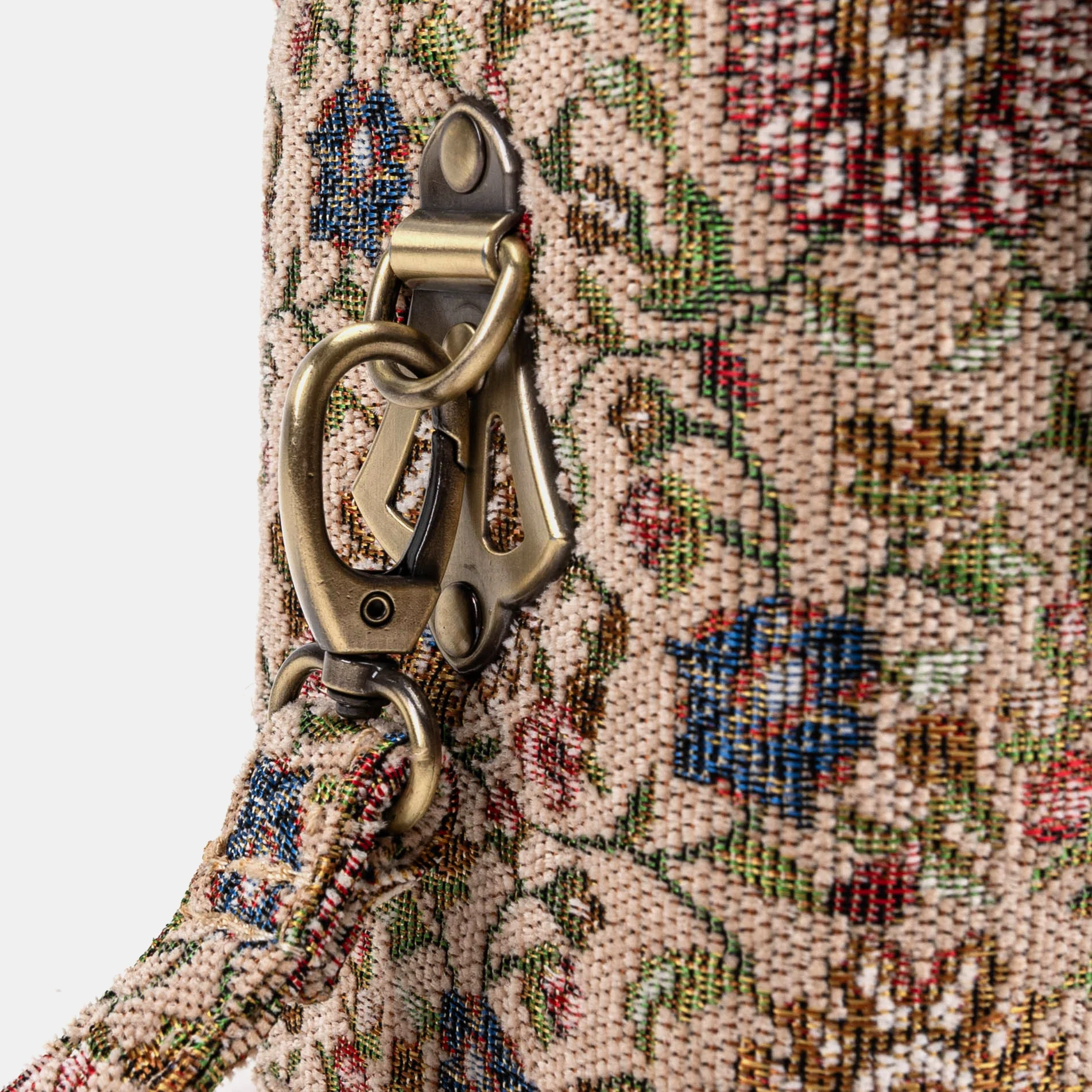 Oriental Beige Clara Medium Train Case Purse - Image 9