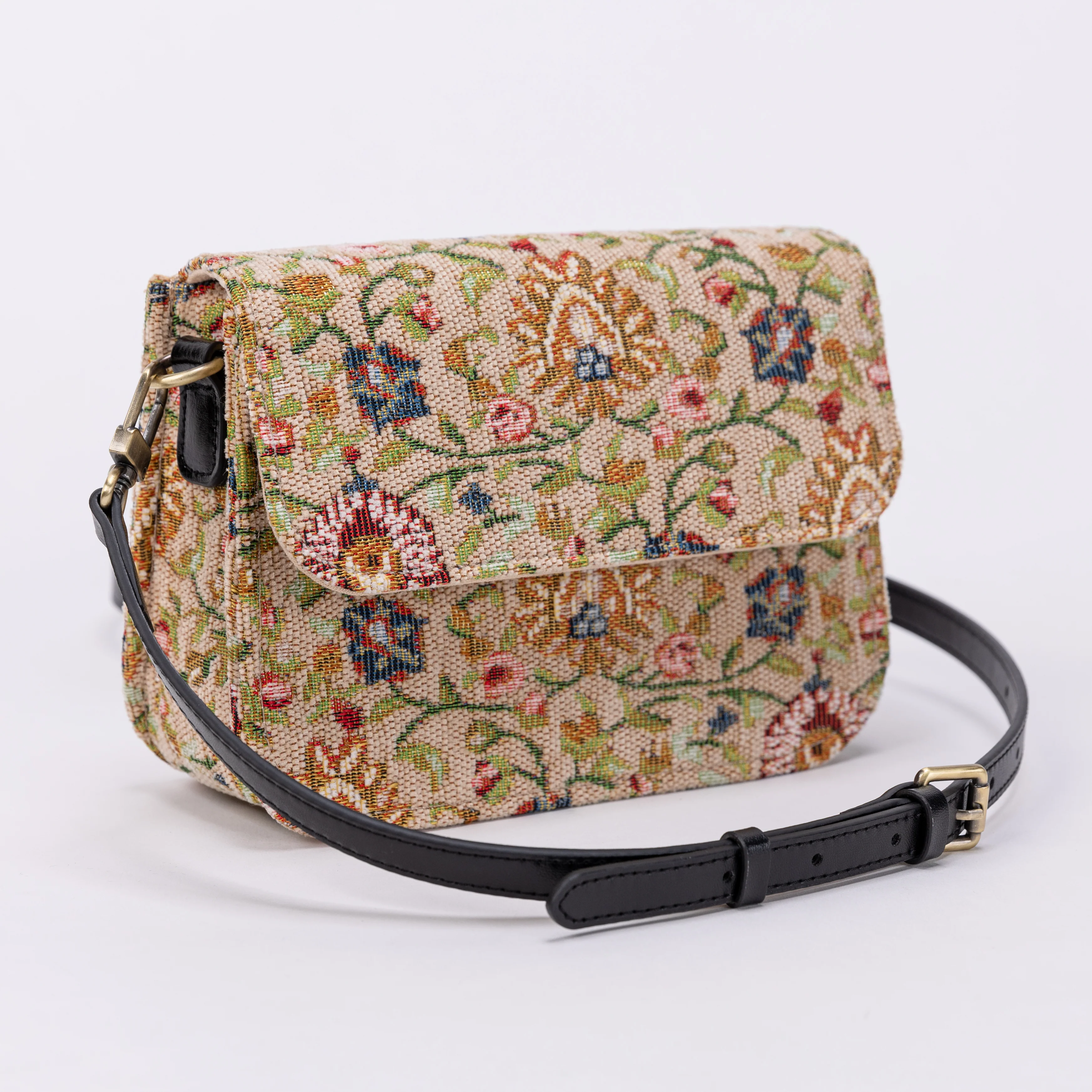 Oriental Beige Flap Crossbody Bag - Image 3