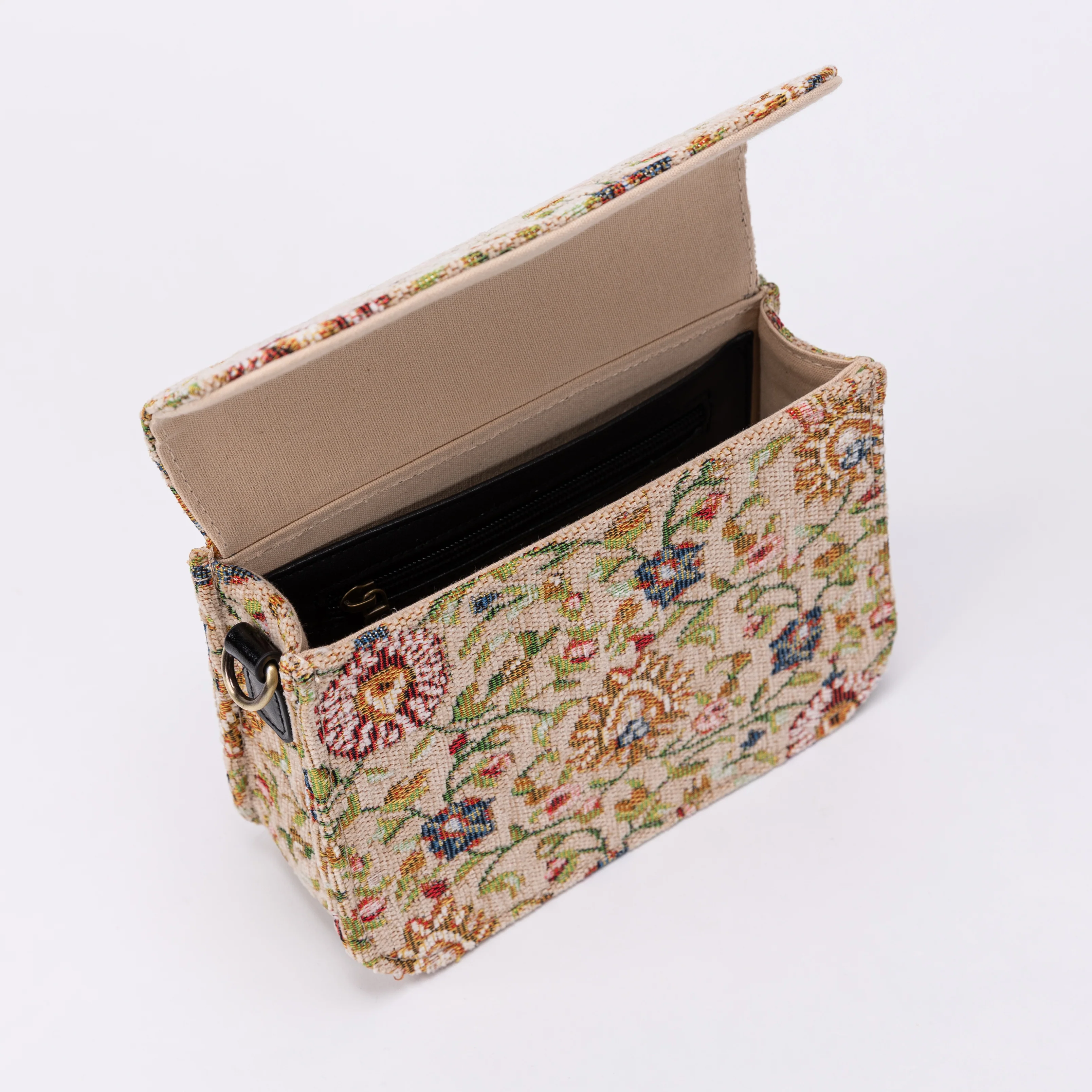 Oriental Beige Flap Crossbody Bag - Image 5