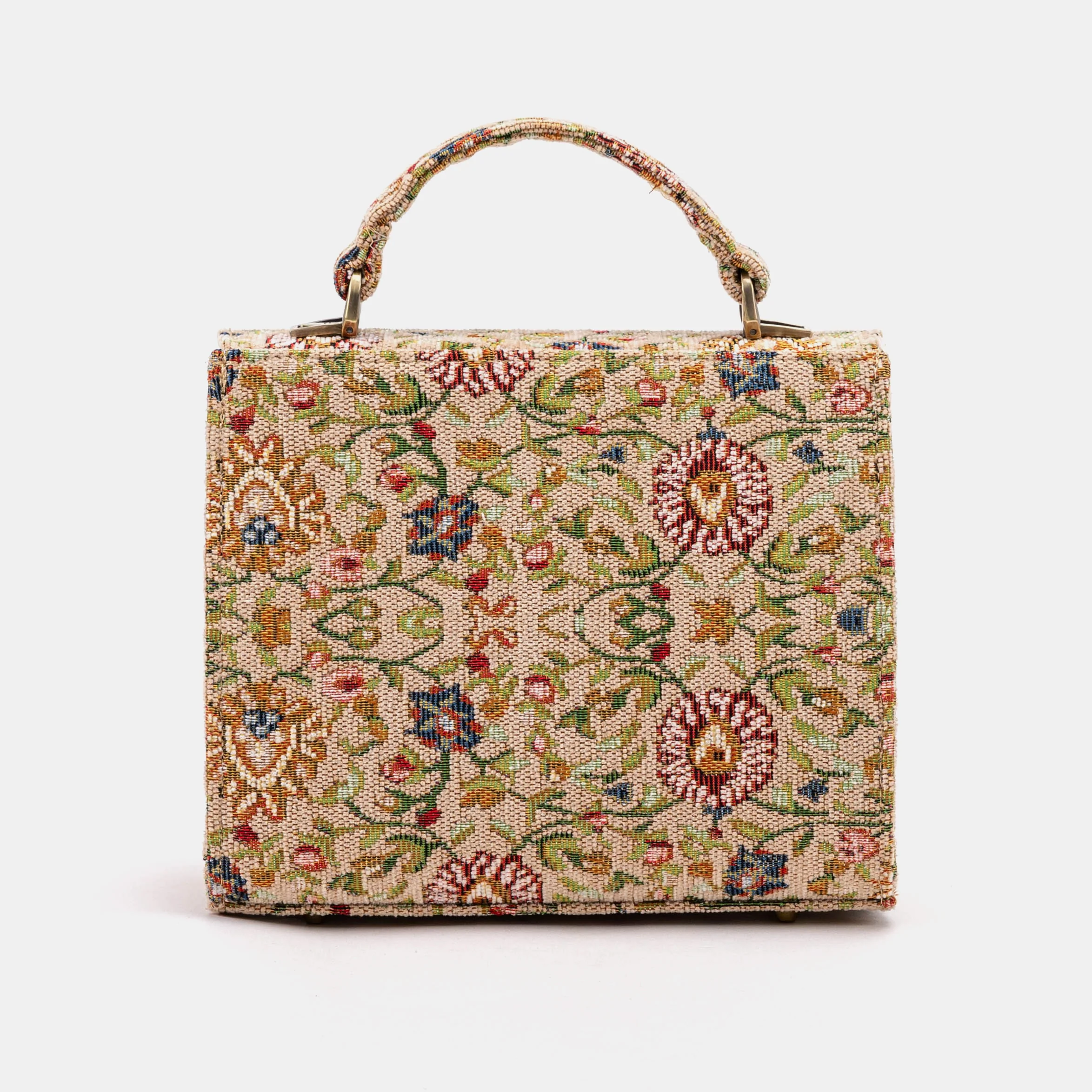 Oriental Beige Flap Satchel - Image 4