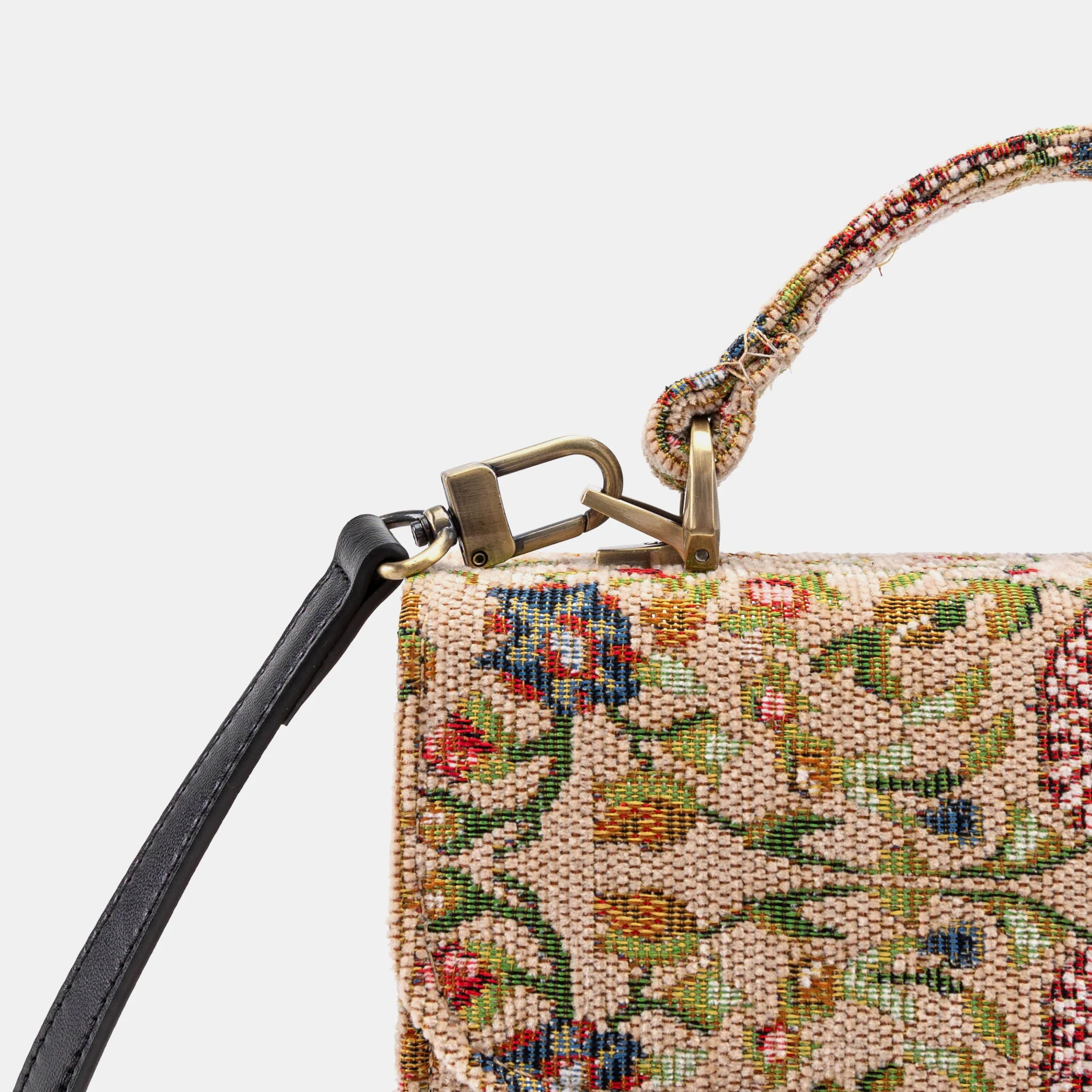 Oriental Beige Flap Satchel - Image 8