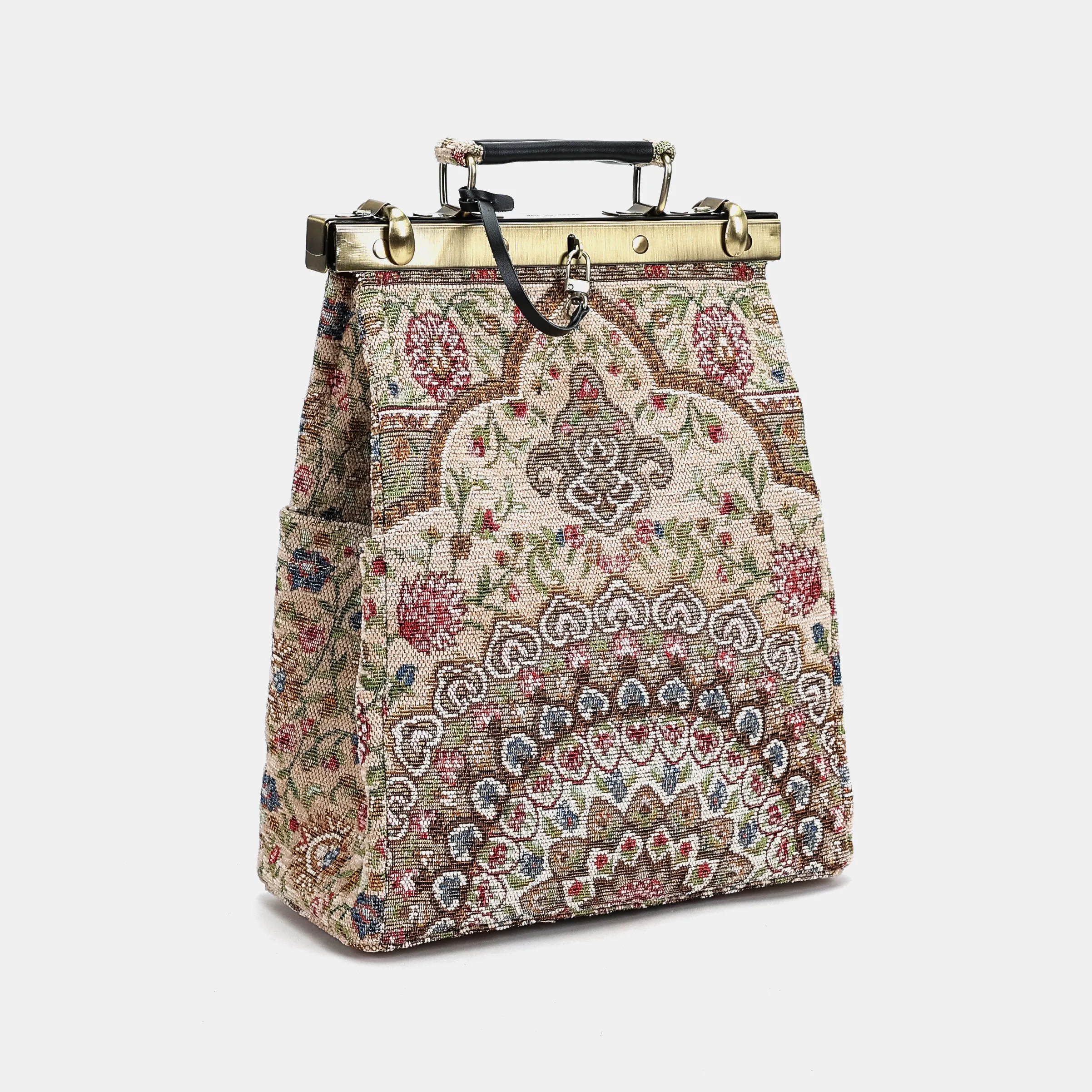 Oriental Beige Helena Carpet Backpack Gladstone Bag - Image 4