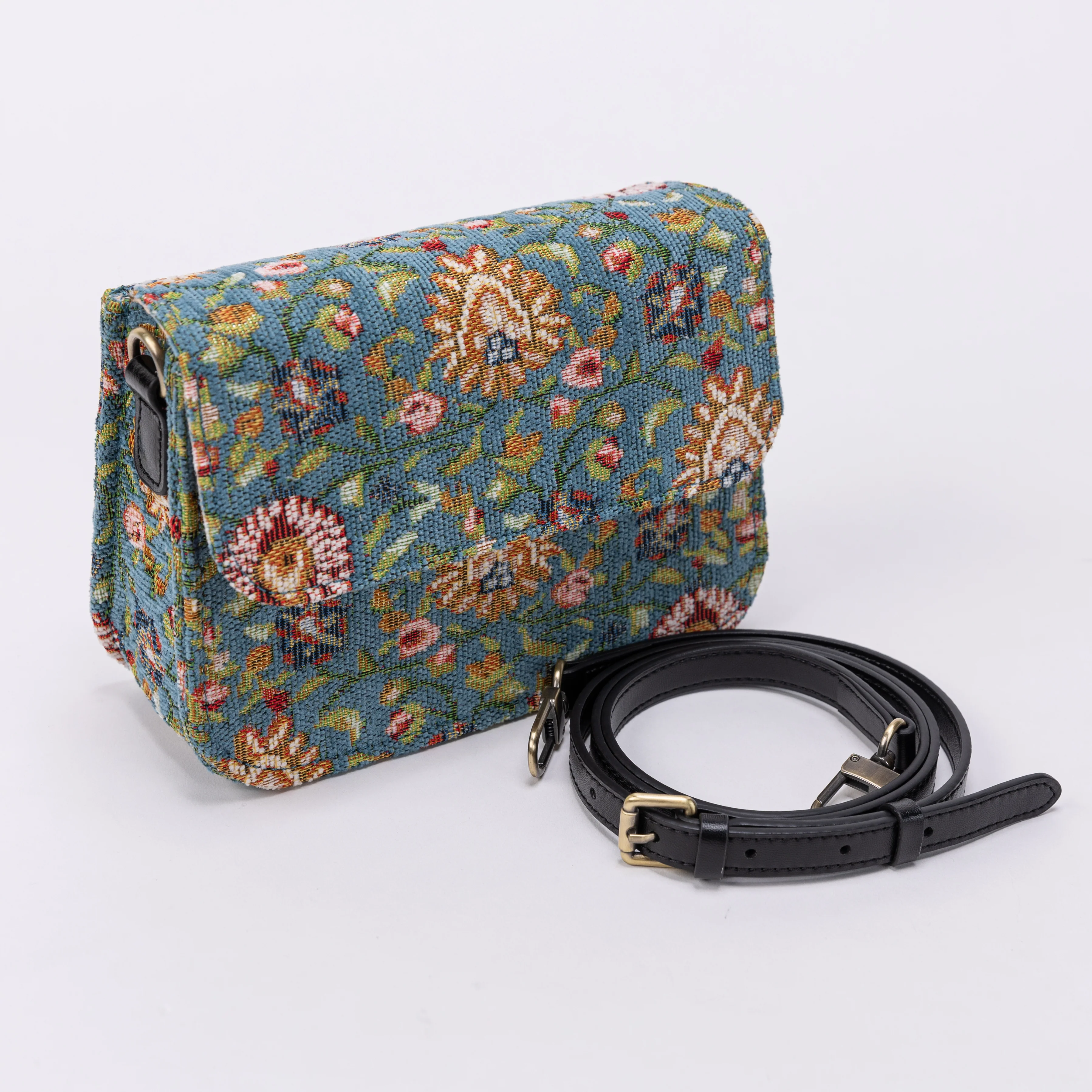Oriental Blue Flap Crossbody Bag - Image 2