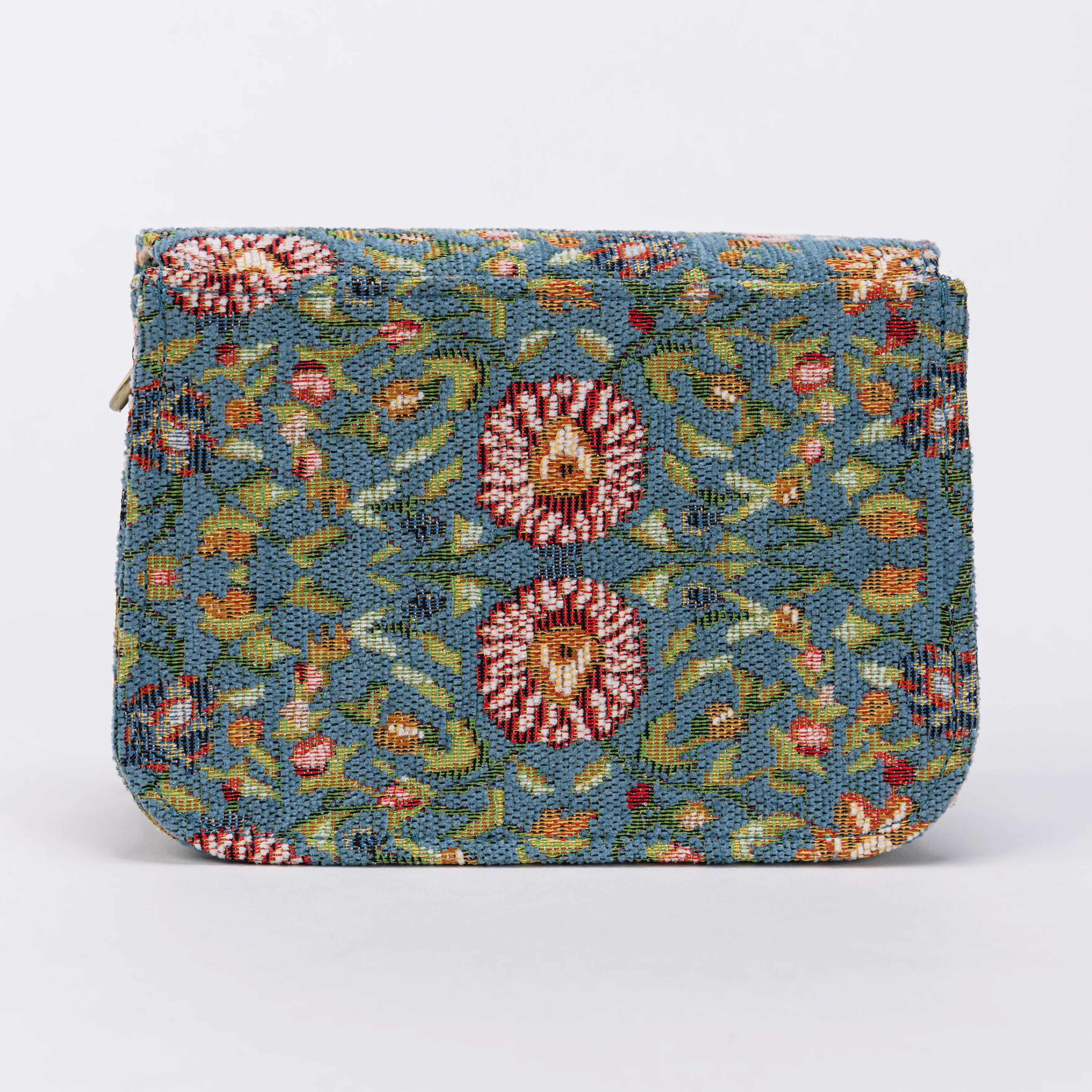 Oriental Blue Flap Crossbody Bag - Image 4