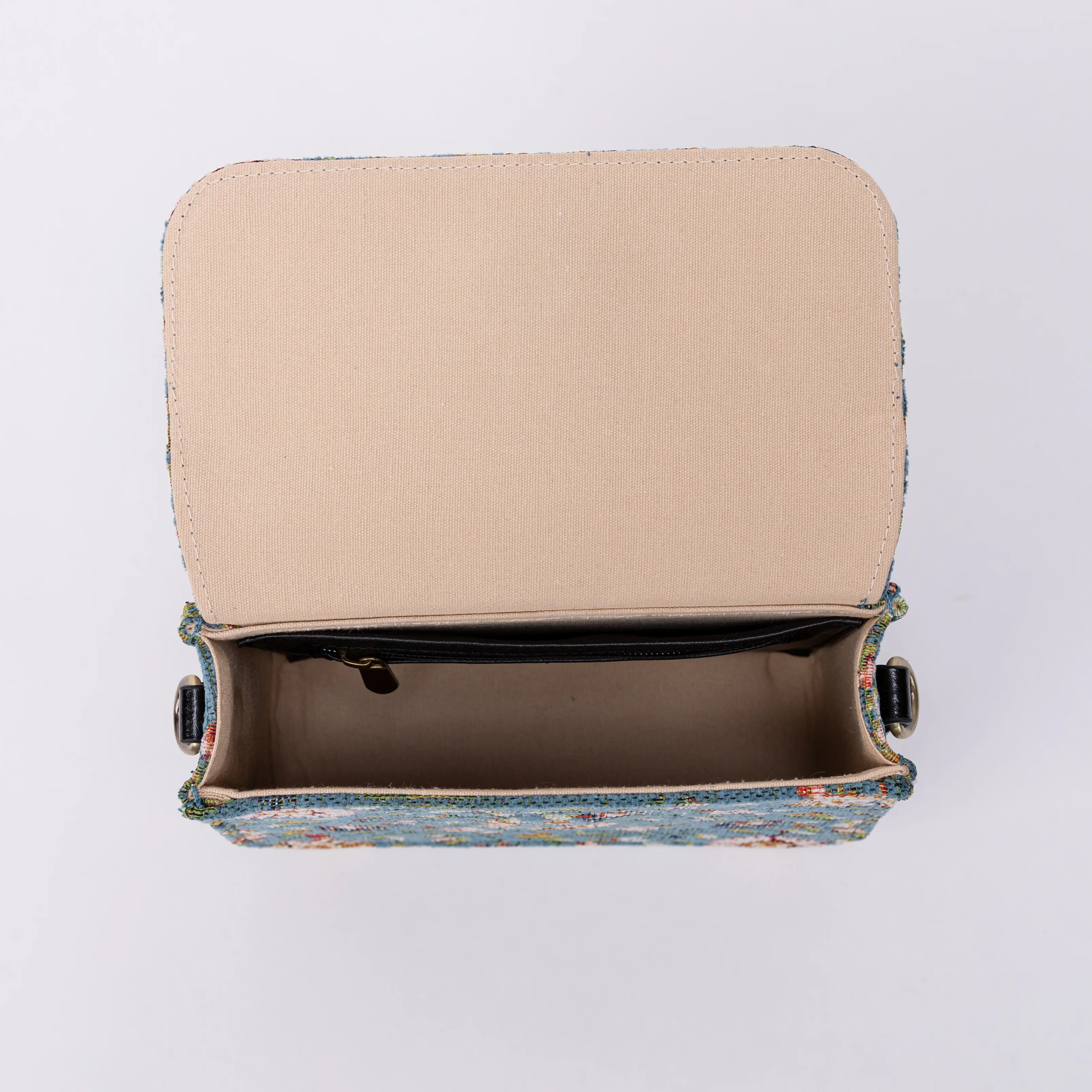 Oriental Blue Flap Crossbody Bag - Image 5