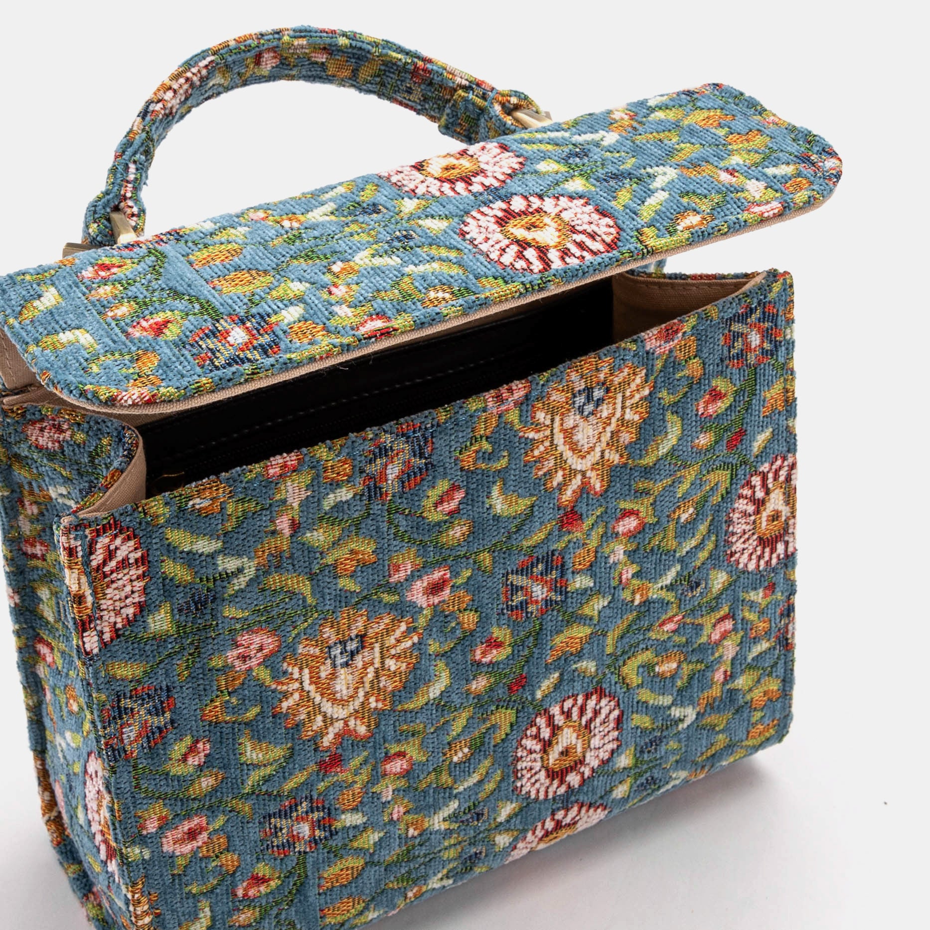 Oriental Blue Flap Satchel - Image 7