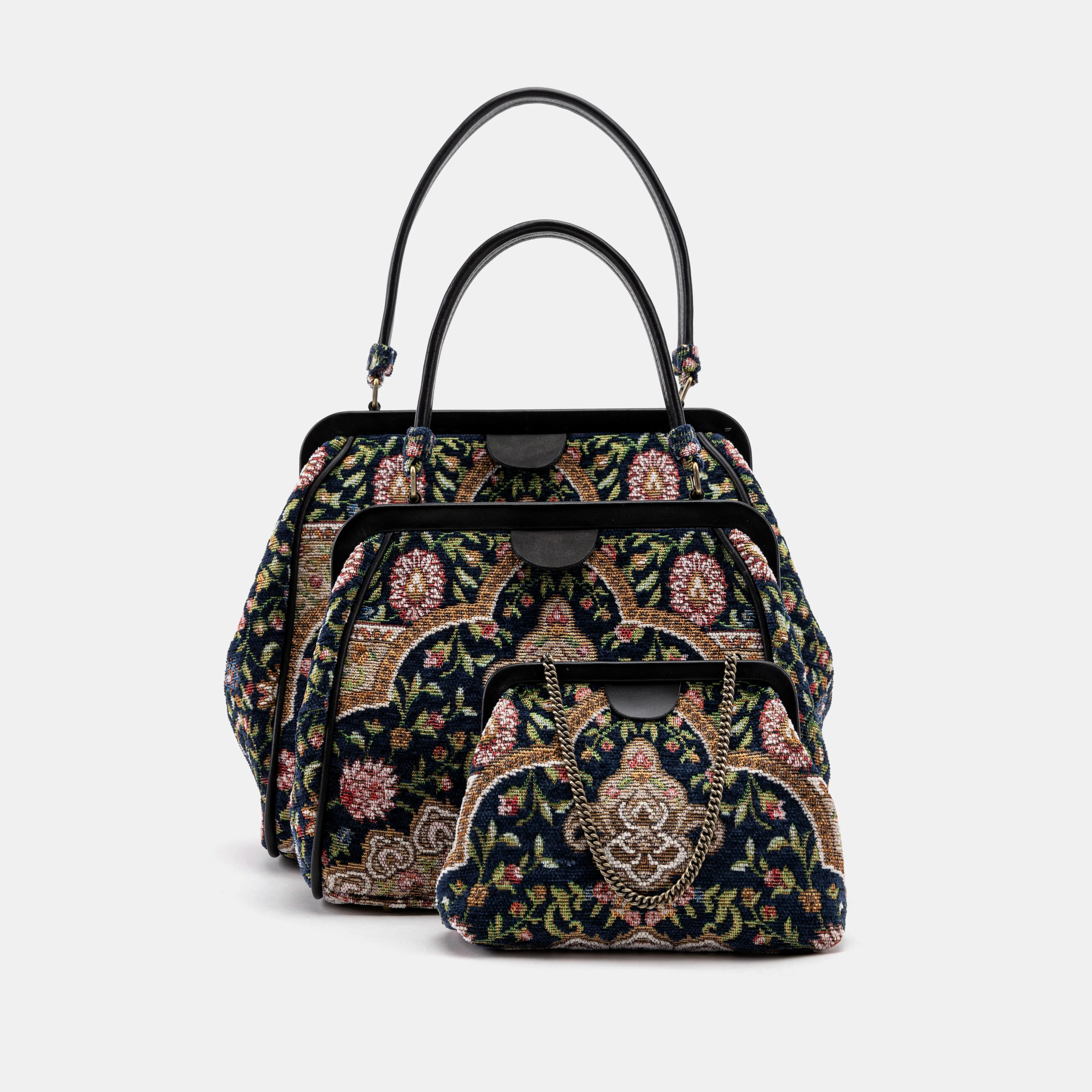 Oriental Navy Alma Clutch - Image 8
