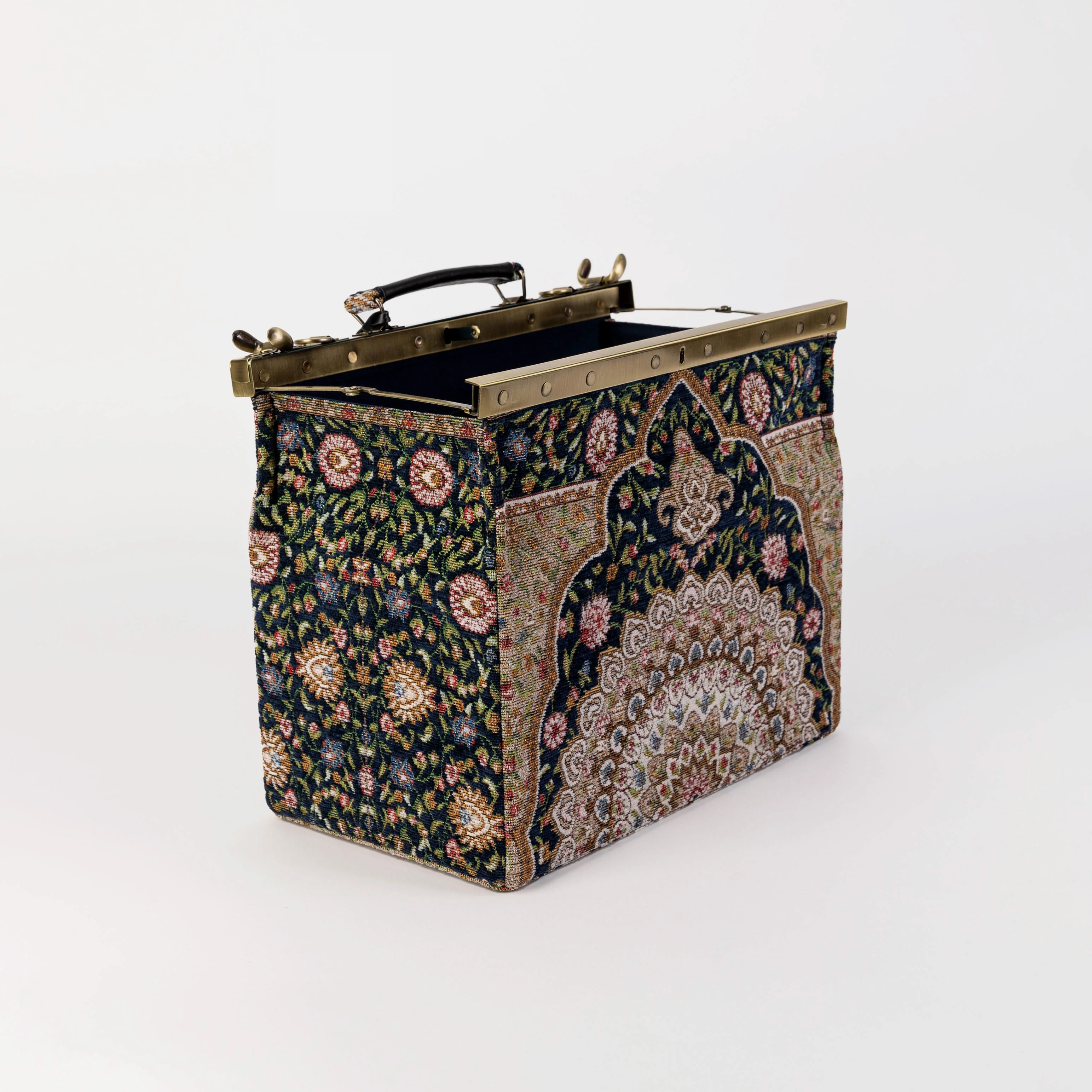 Oriental Navy Genevieve Carpet Gladstone Bag - Image 10