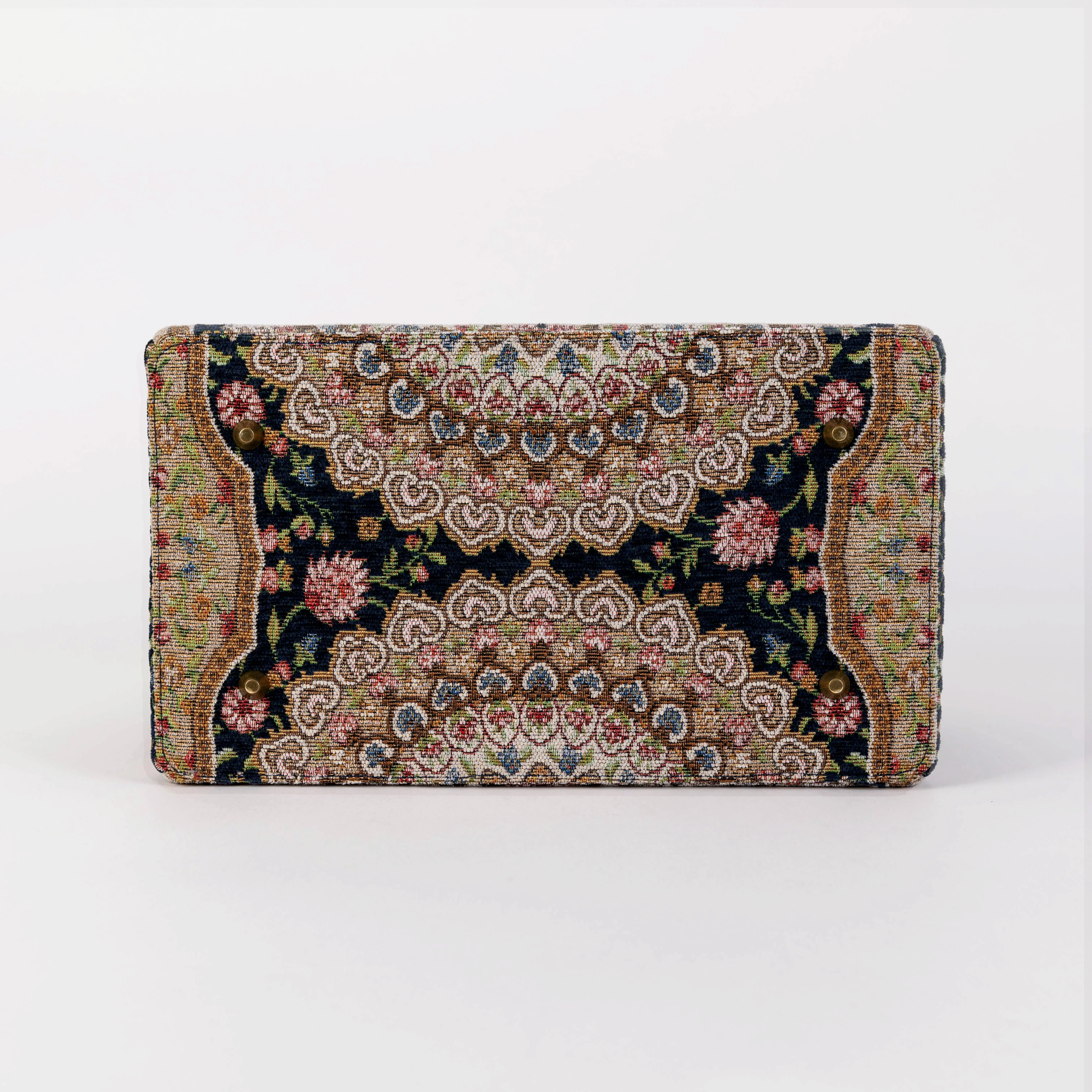 Oriental Navy Genevieve Carpet Gladstone Bag - Image 11