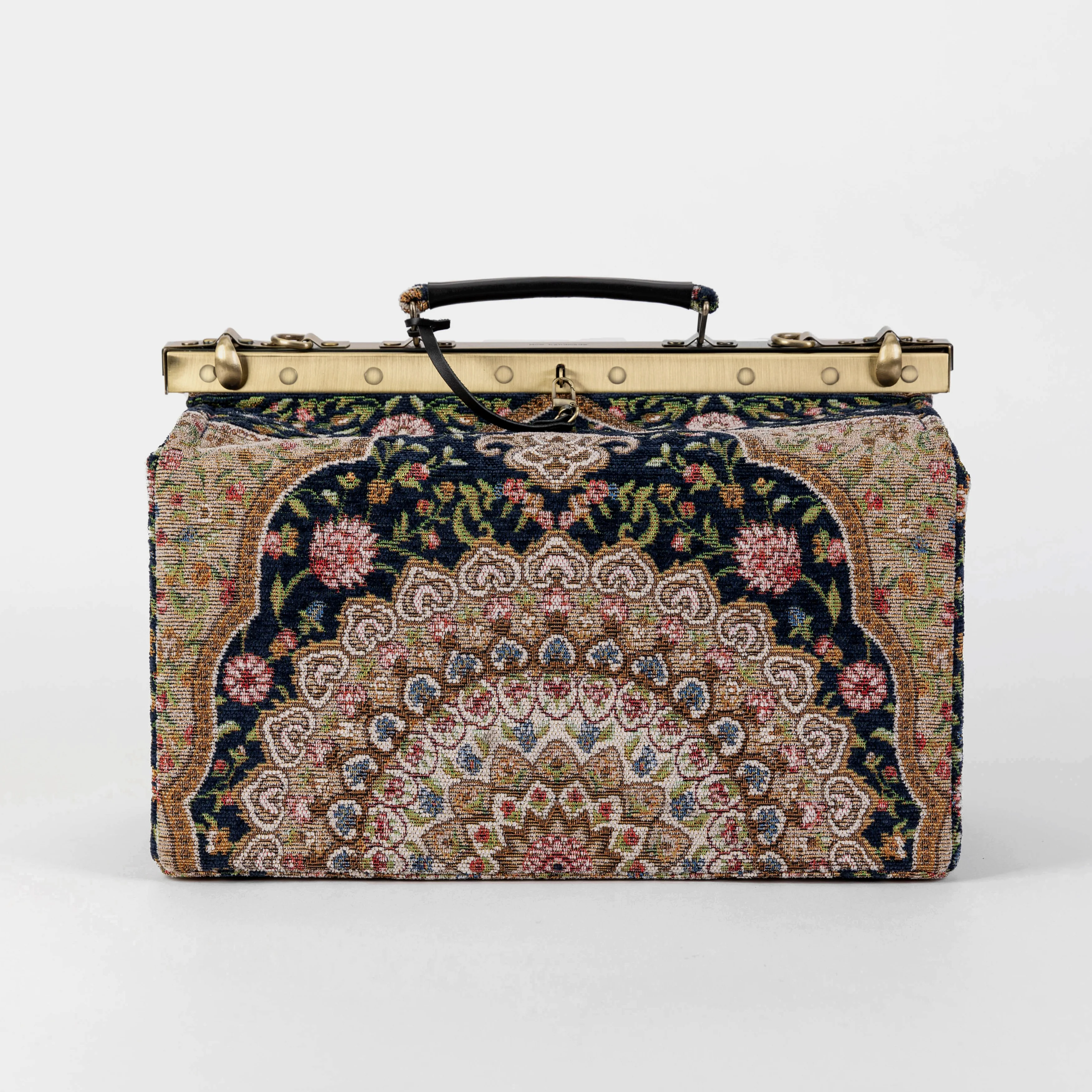 Oriental Navy Genevieve Carpet Gladstone Bag - Image 3