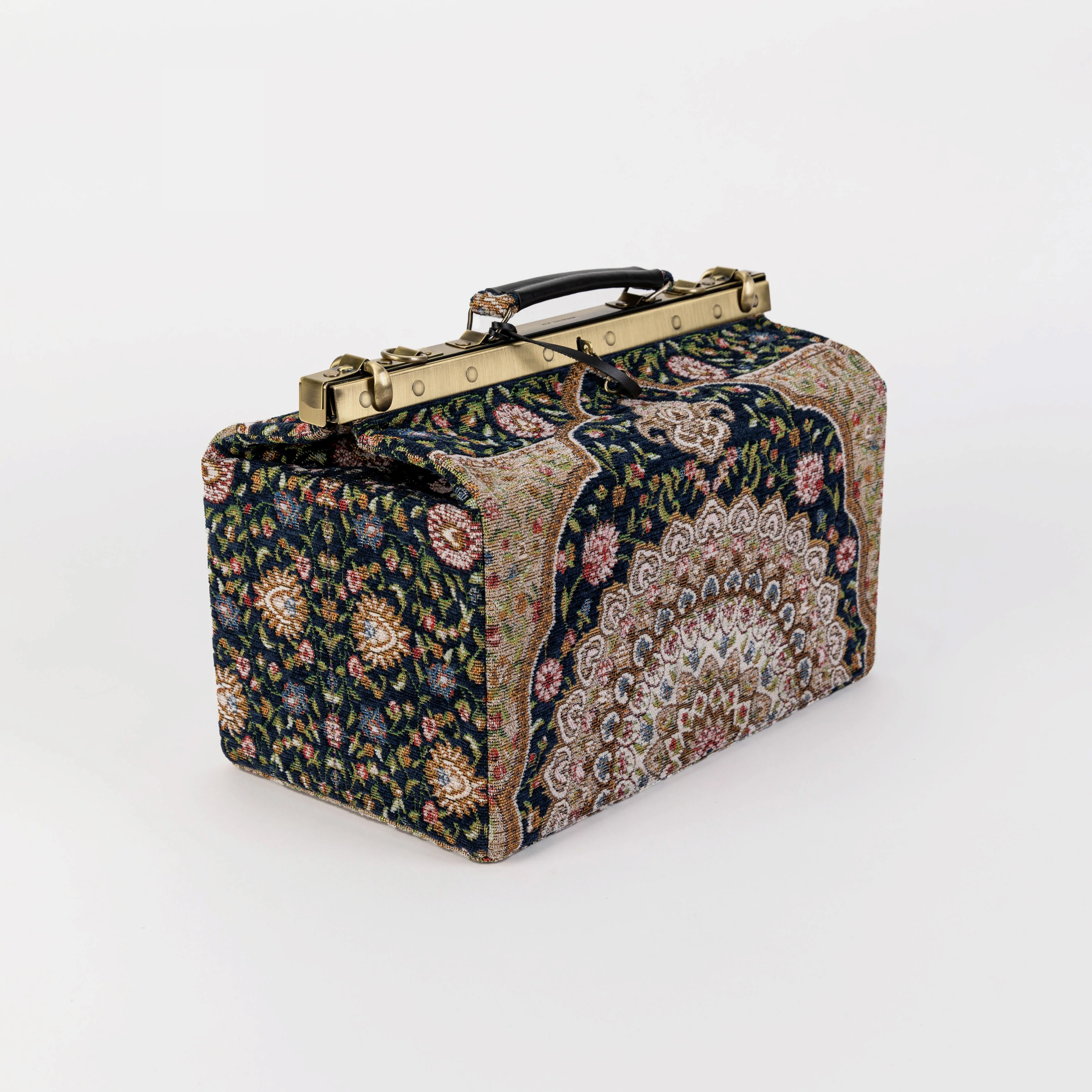 Oriental Navy Genevieve Carpet Gladstone Bag - Image 4
