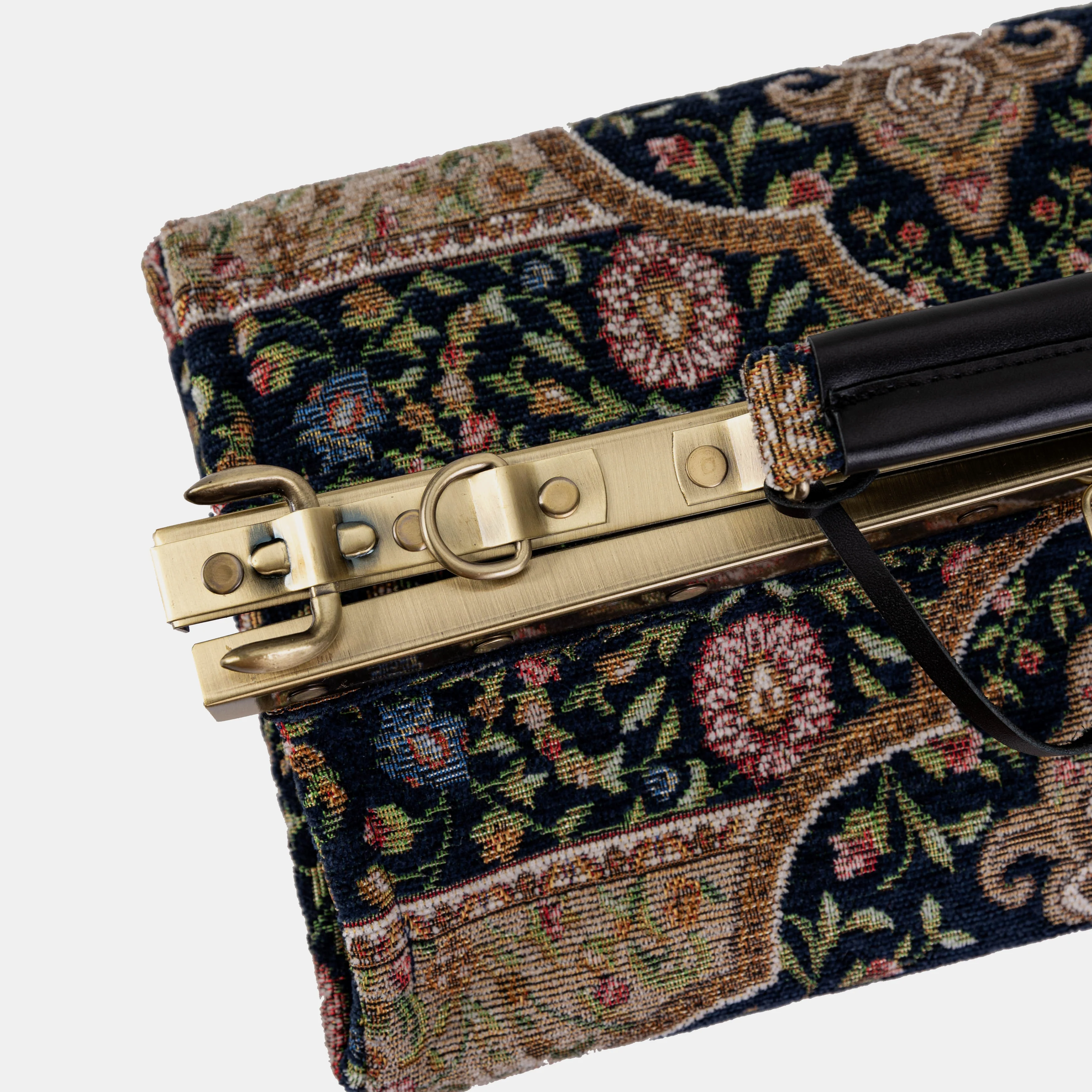 Oriental Navy Genevieve Carpet Gladstone Bag - Image 6