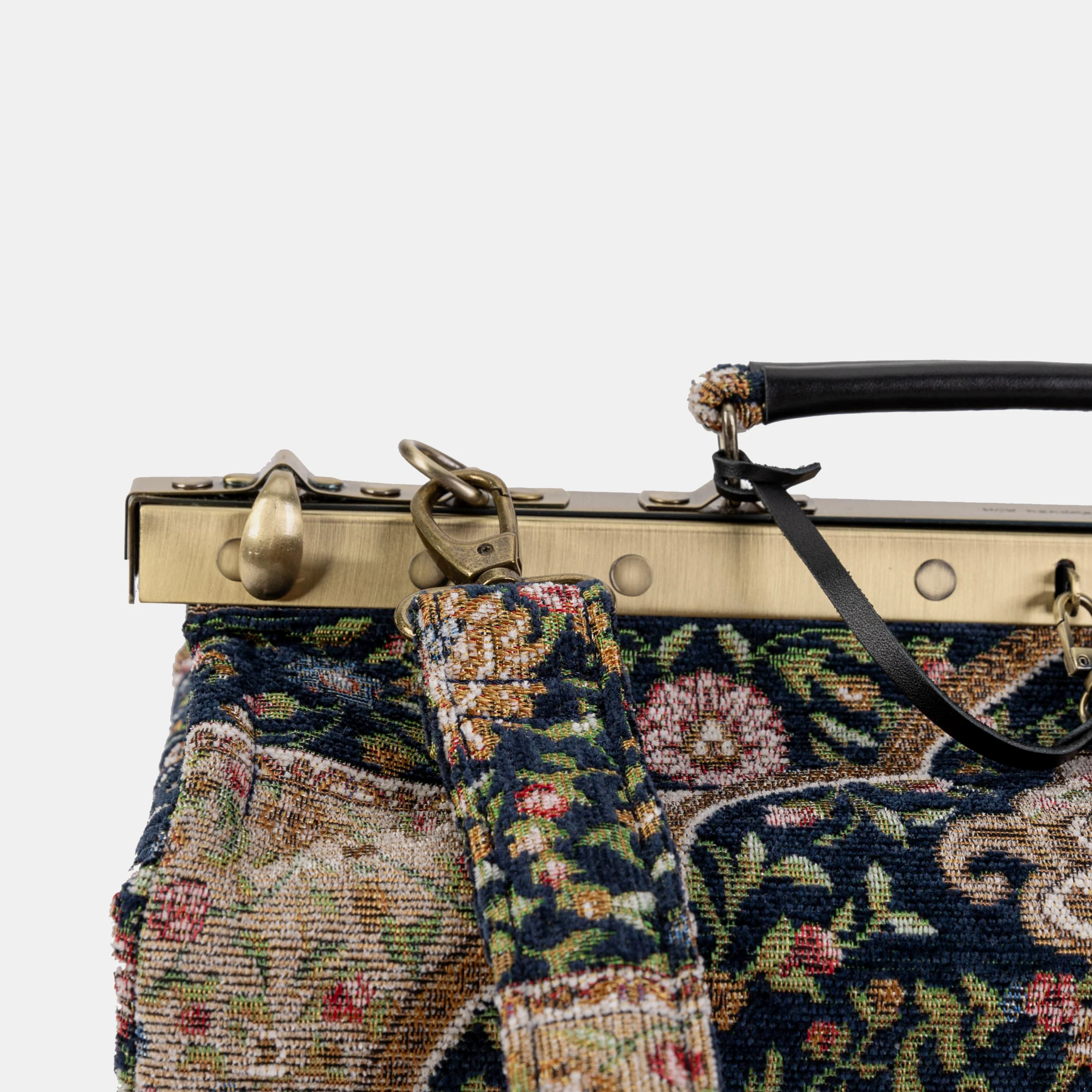 Oriental Navy Genevieve Carpet Gladstone Bag - Image 7