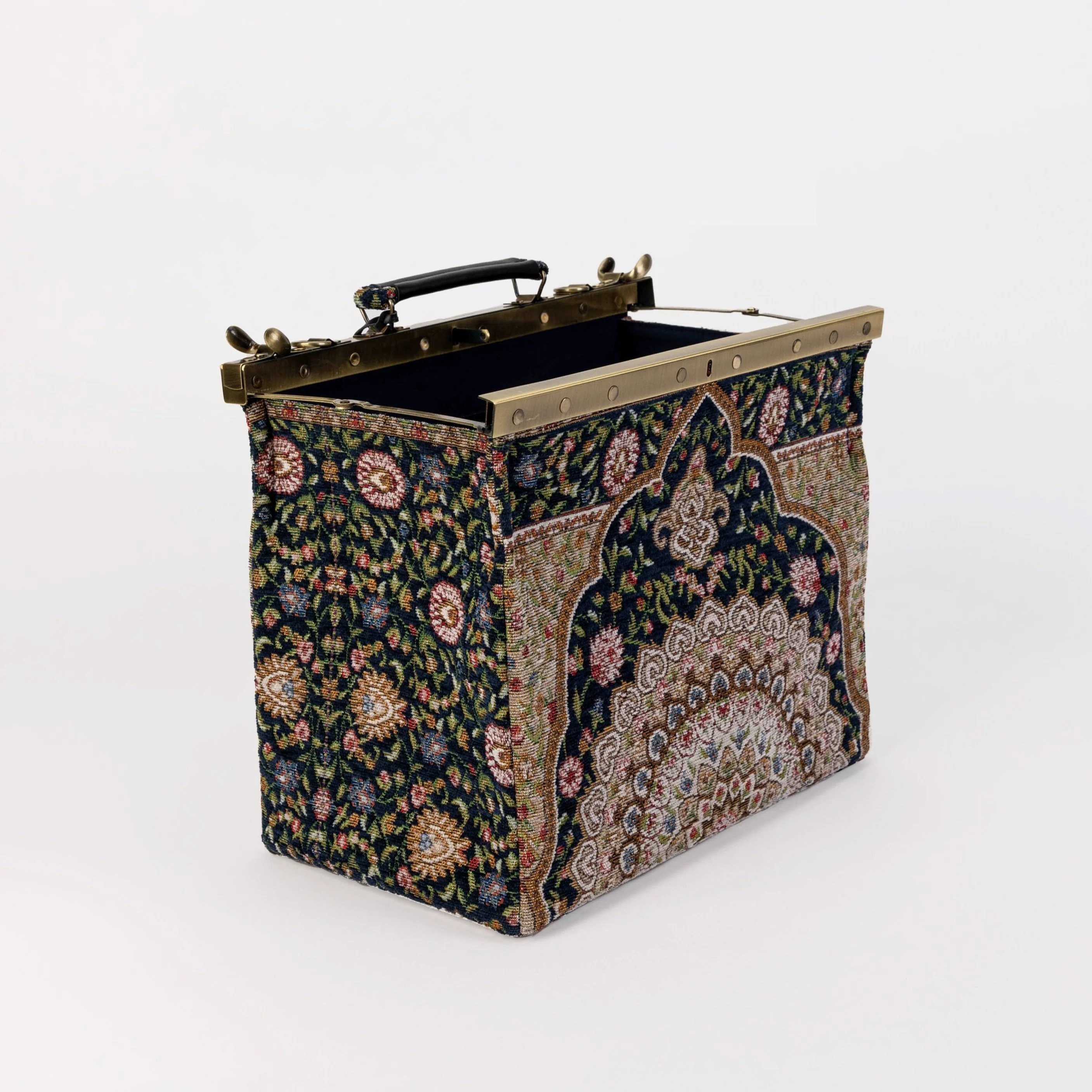 Oriental Navy Celine Carpet Gladstone Bag - Image 10