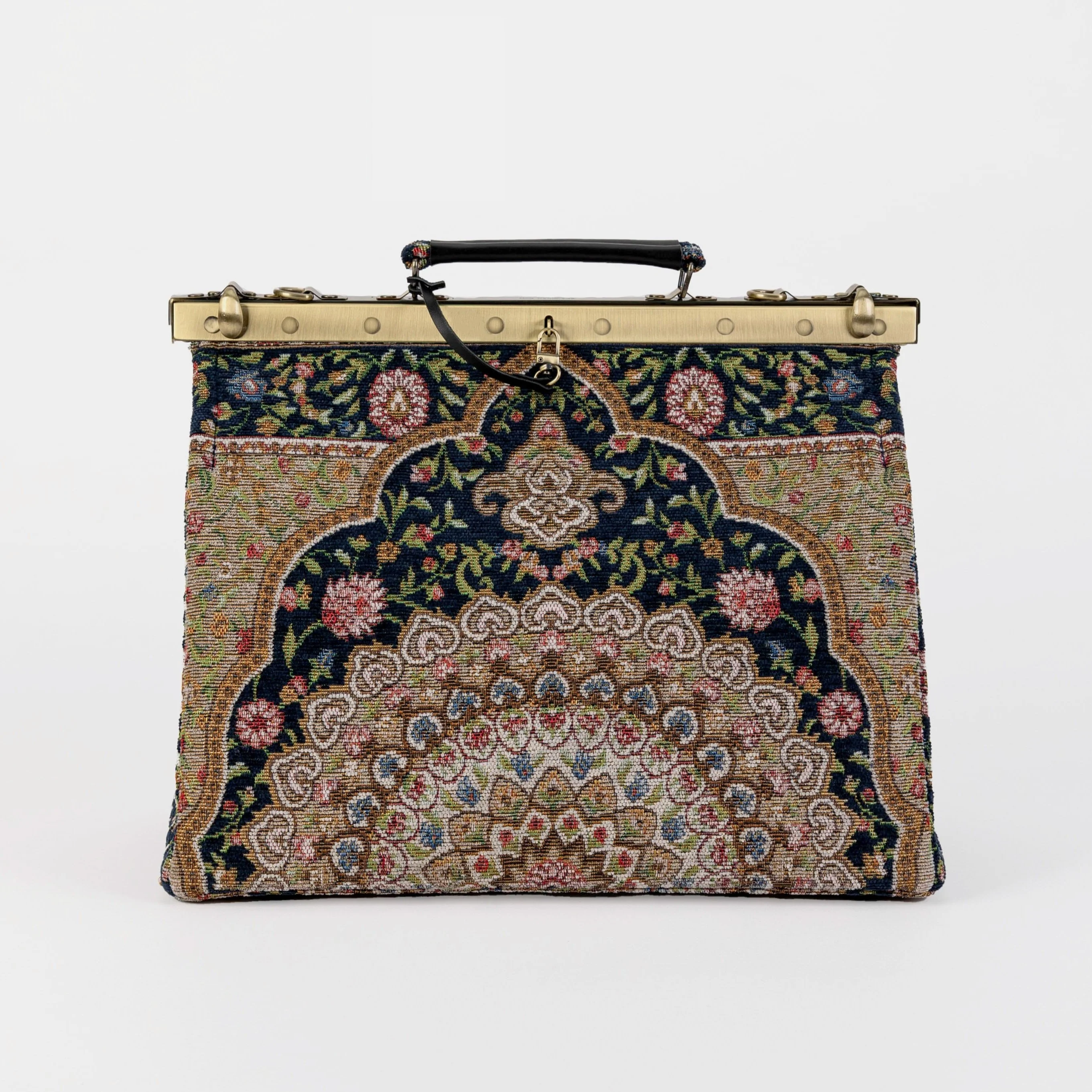 Oriental Navy Celine Carpet Gladstone Bag - Image 3