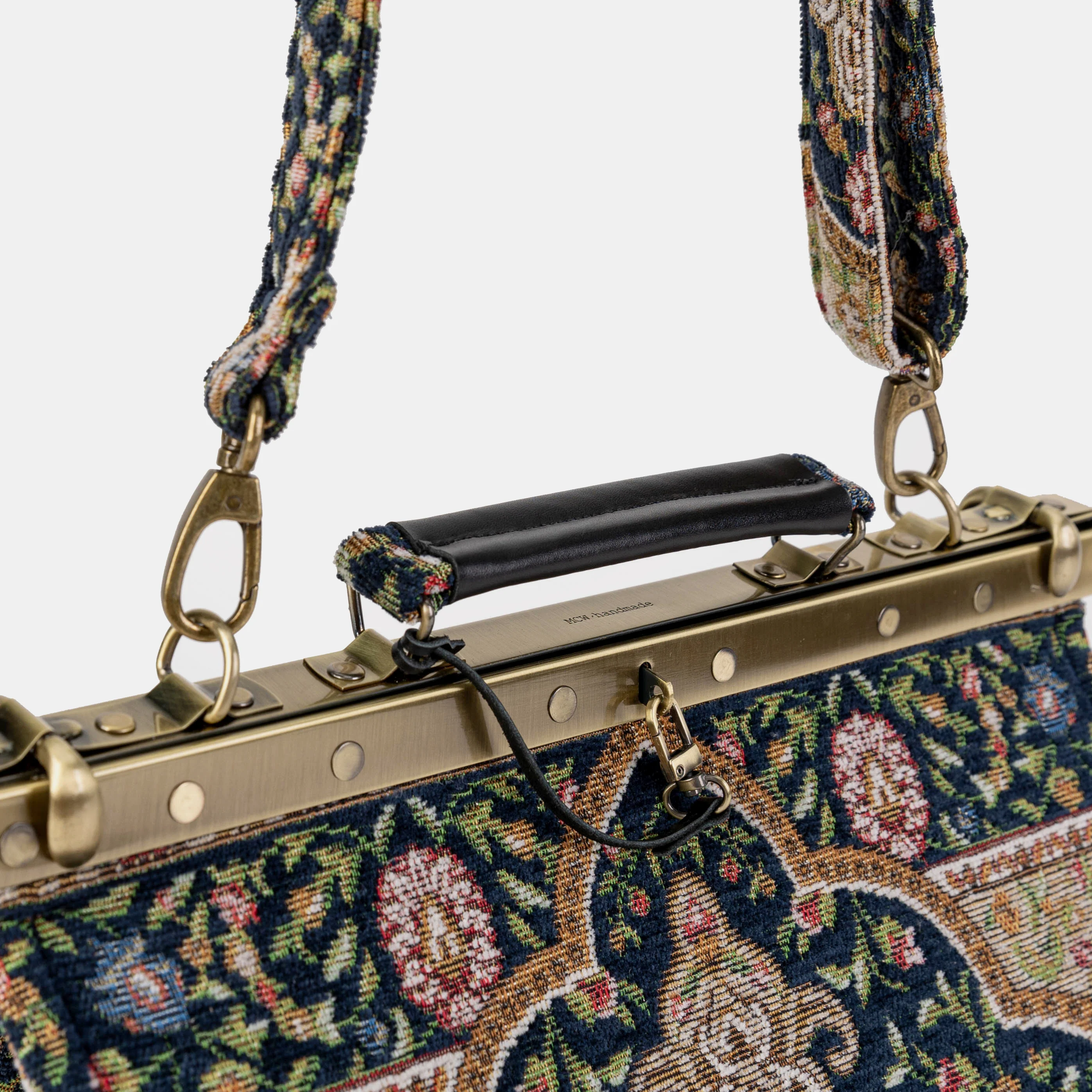 Oriental Navy Celine Carpet Gladstone Bag - Image 5
